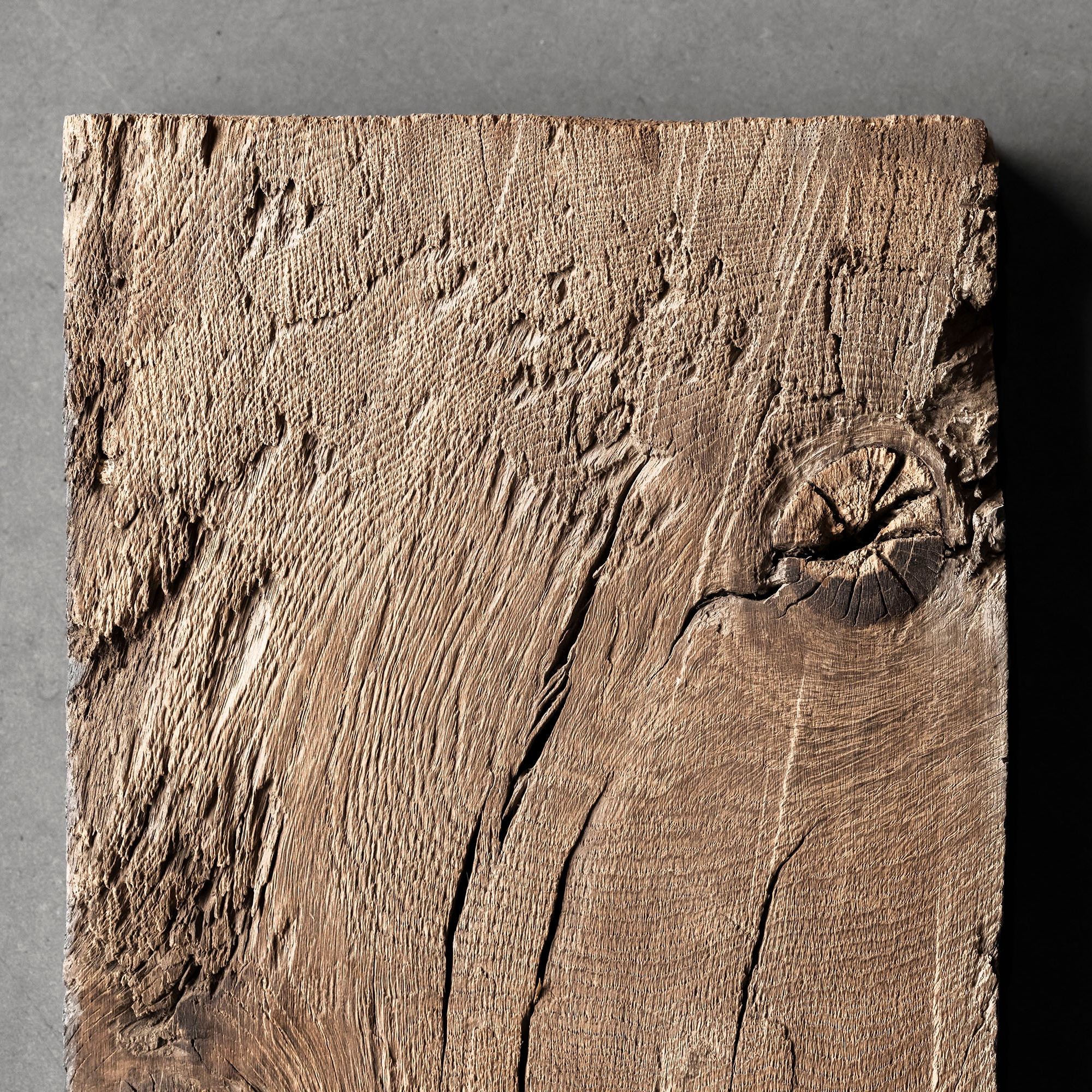 Display product Reclaimed Wood Panel with Rustic Natural Structure and Pronounced Cracking from manufacturer barth 