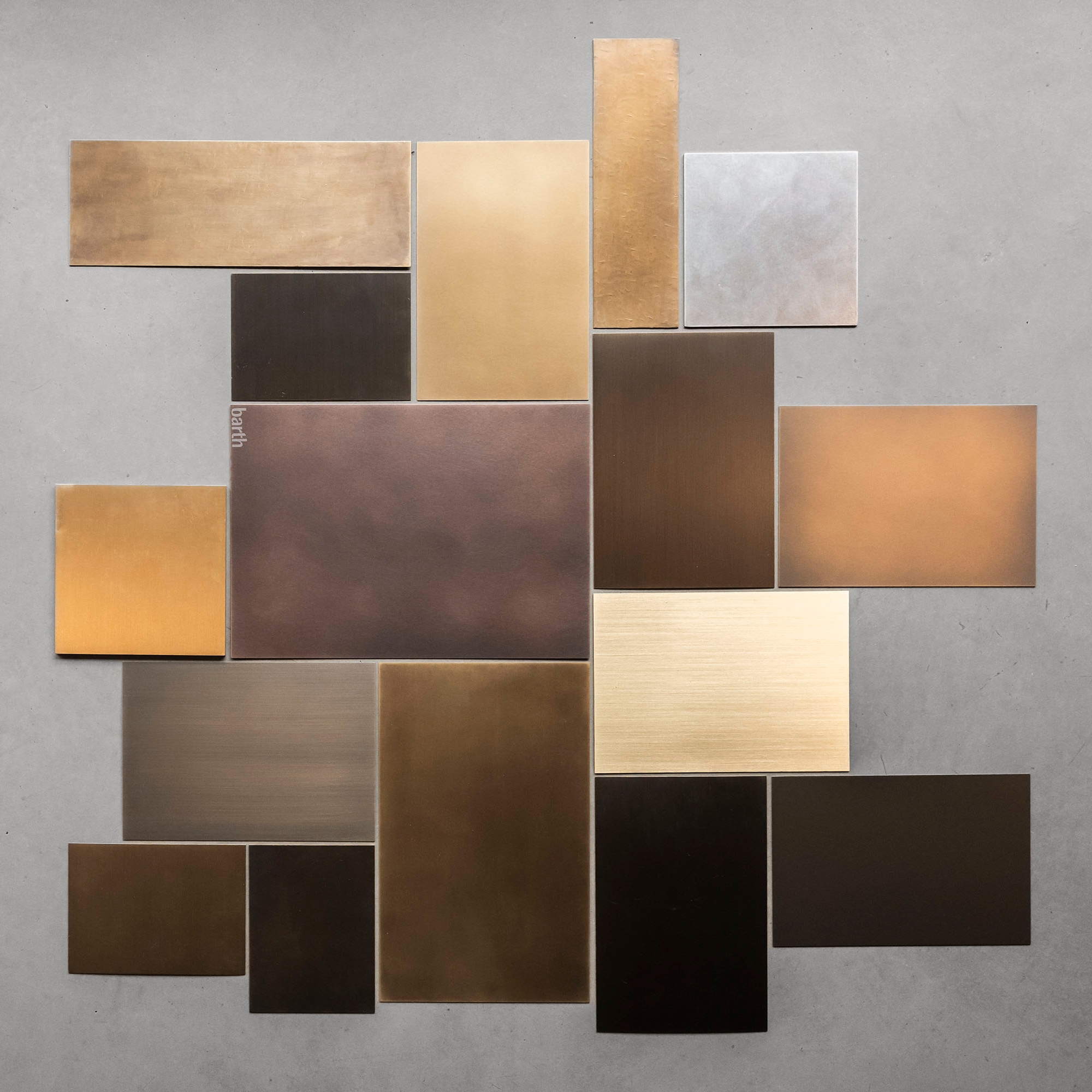 Vertoon produk Material Sample Collage – Metallic Surfaces van vervaardiger barth 