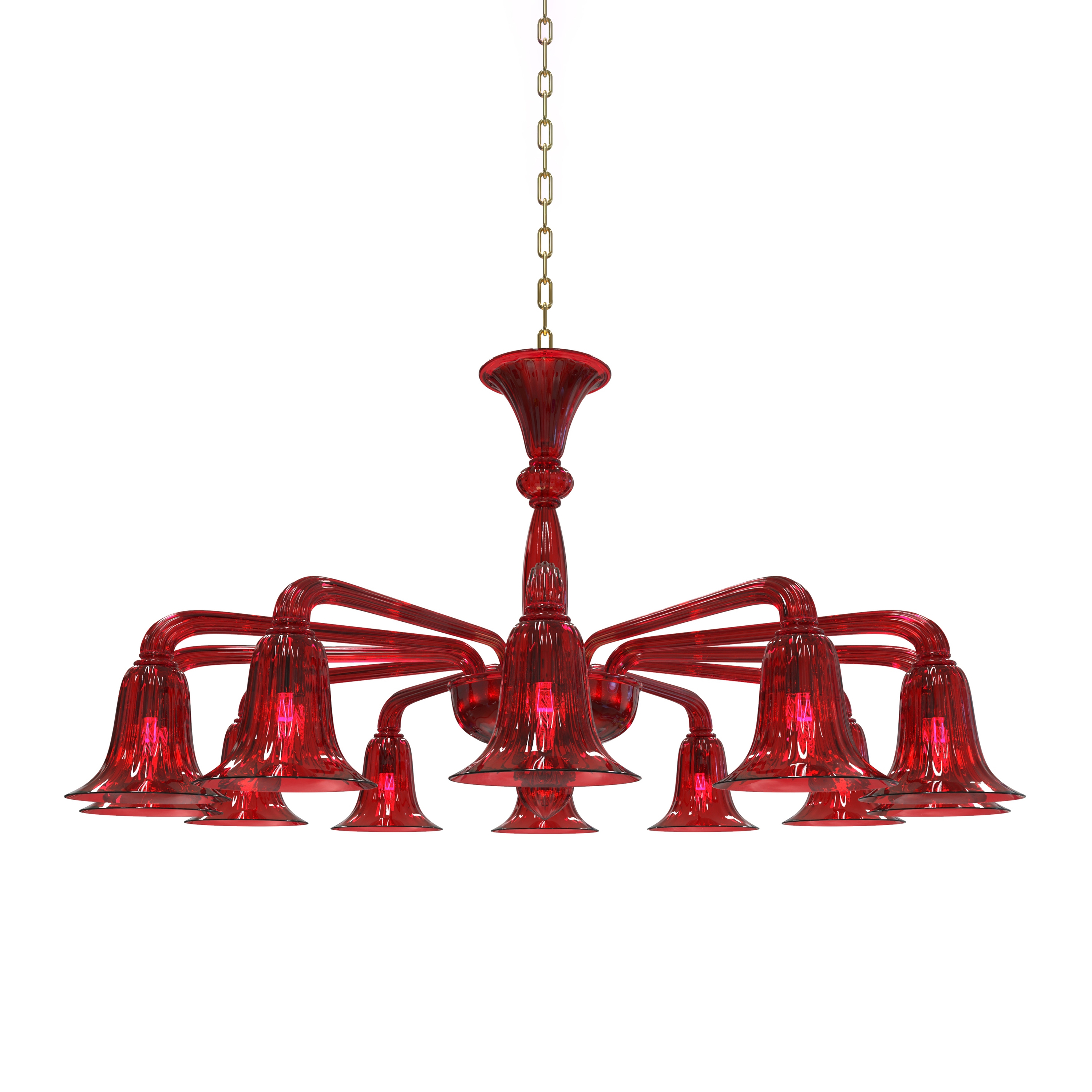Display product BERNINI Murano Glass Chandelier from manufacturer Piumati