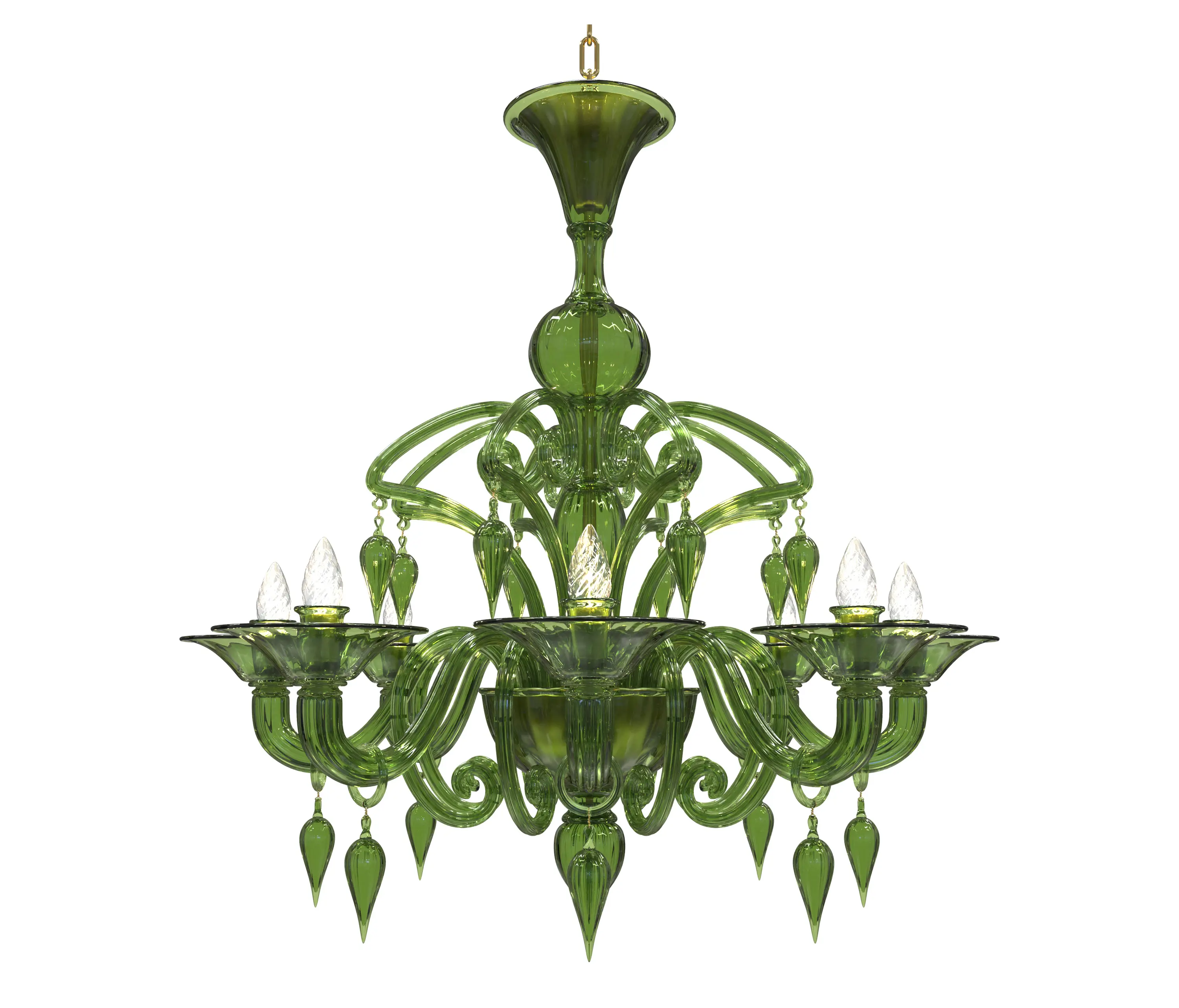 Piumati - CANOVA Lámpara de cristal de Murano