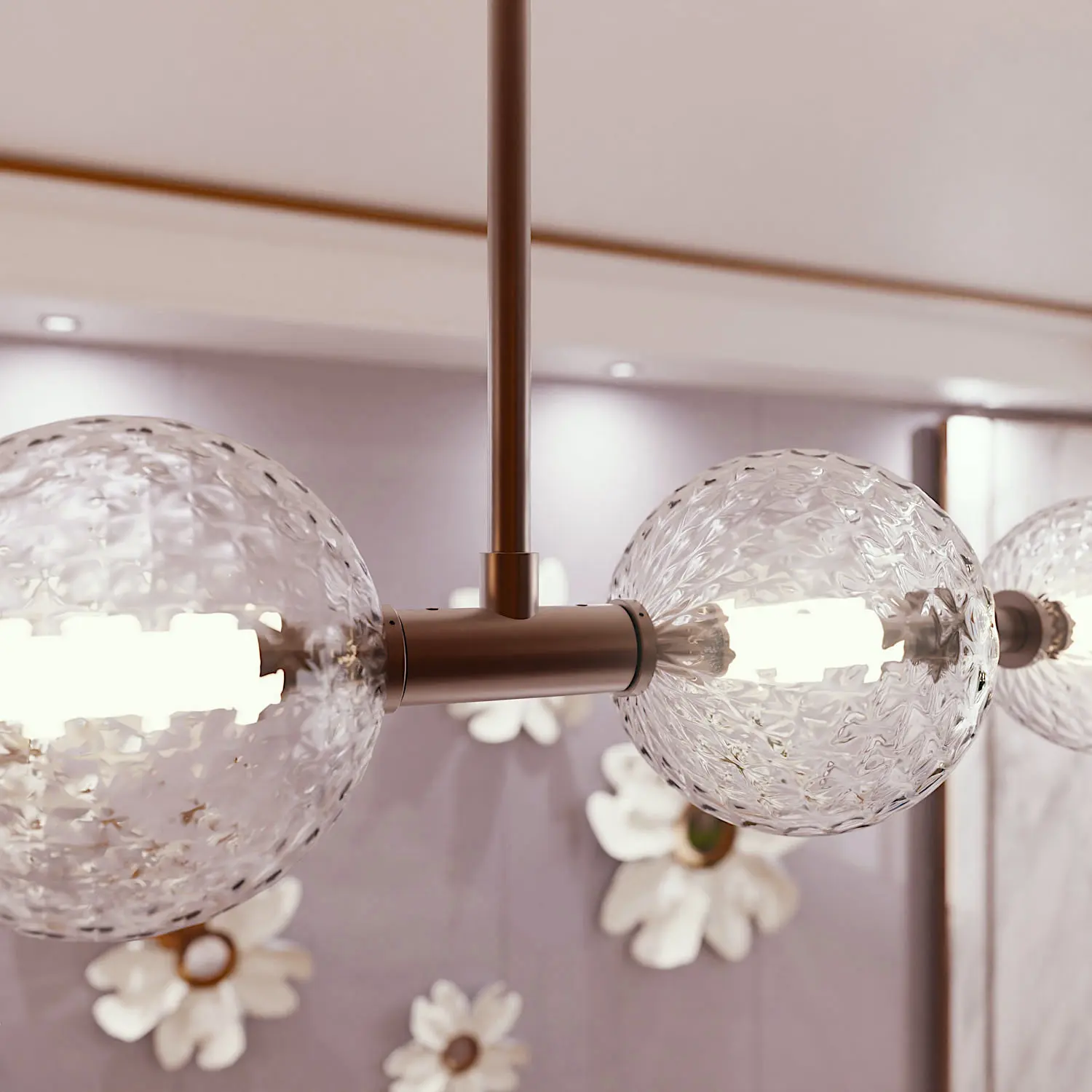 Piumati - CARAVAGGIO Chandelier en verre de Murano