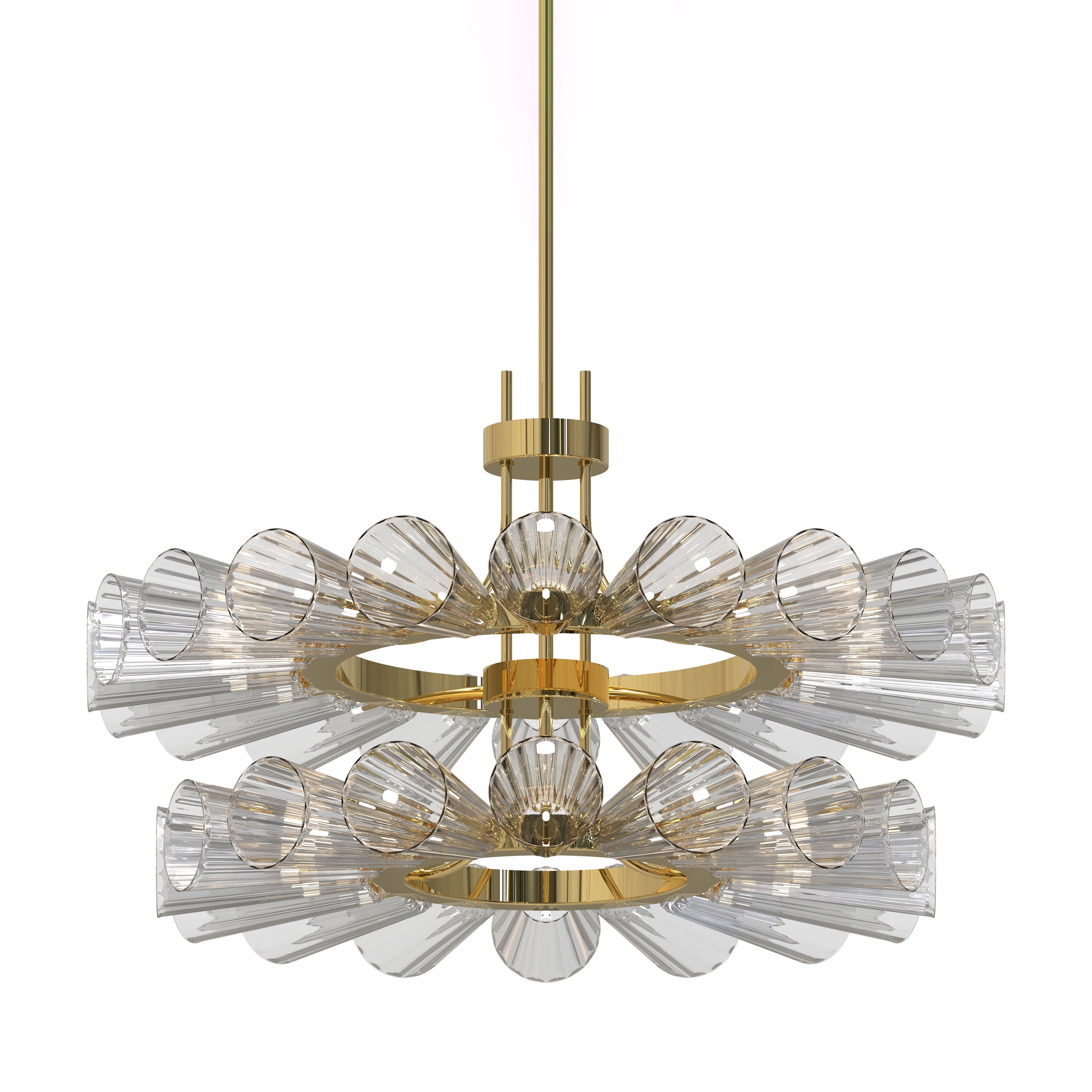 Display product FOSCARINI II Murano Glass Chandelier from manufacturer Piumati