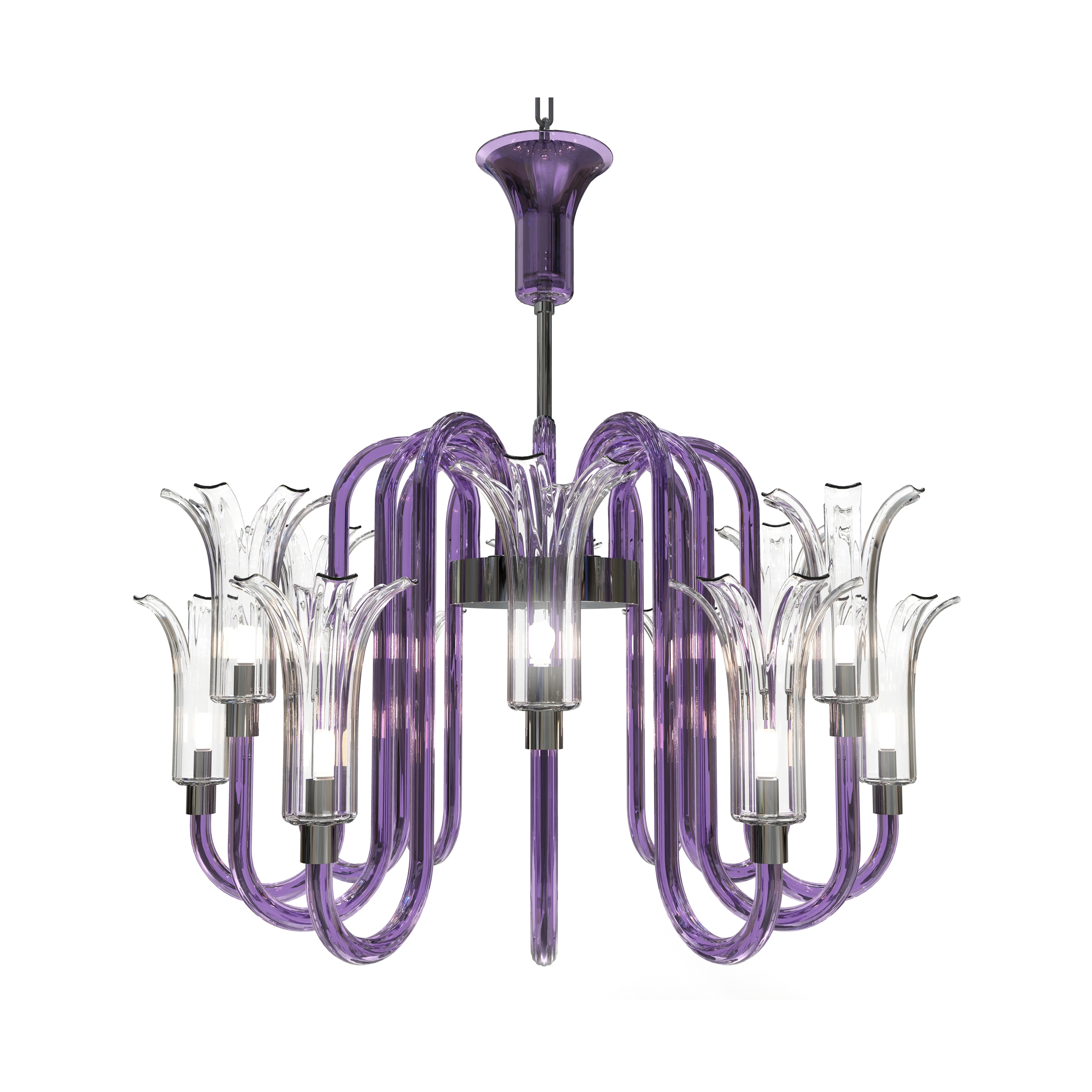 Vertoon produk GALILEO Murano Glass Chandelier van vervaardiger Piumati