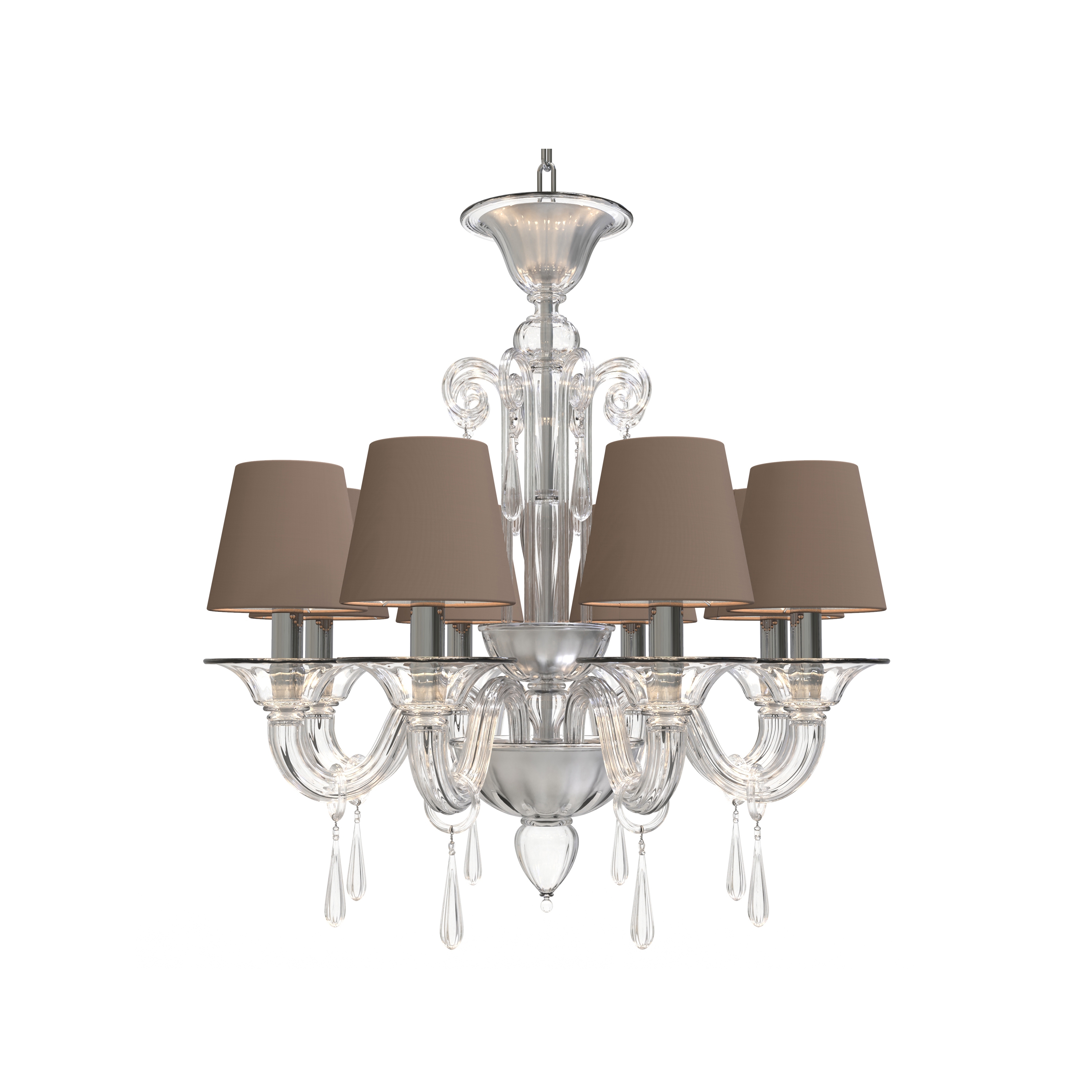 Display product GIOTTO Murano Glass Chandelier from manufacturer Piumati
