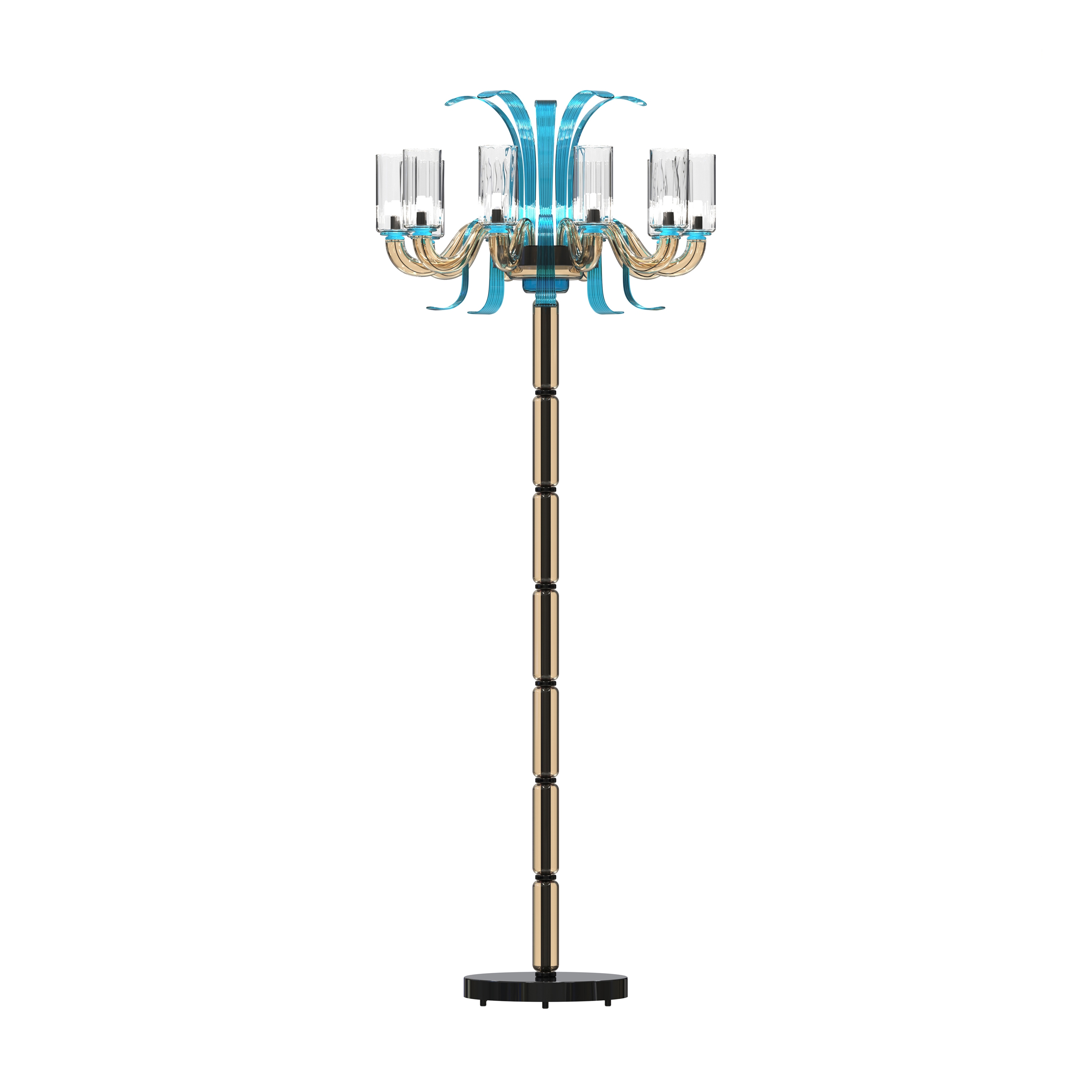 Display product LEONARDO Murano Glass Floor Lamp from manufacturer Piumati