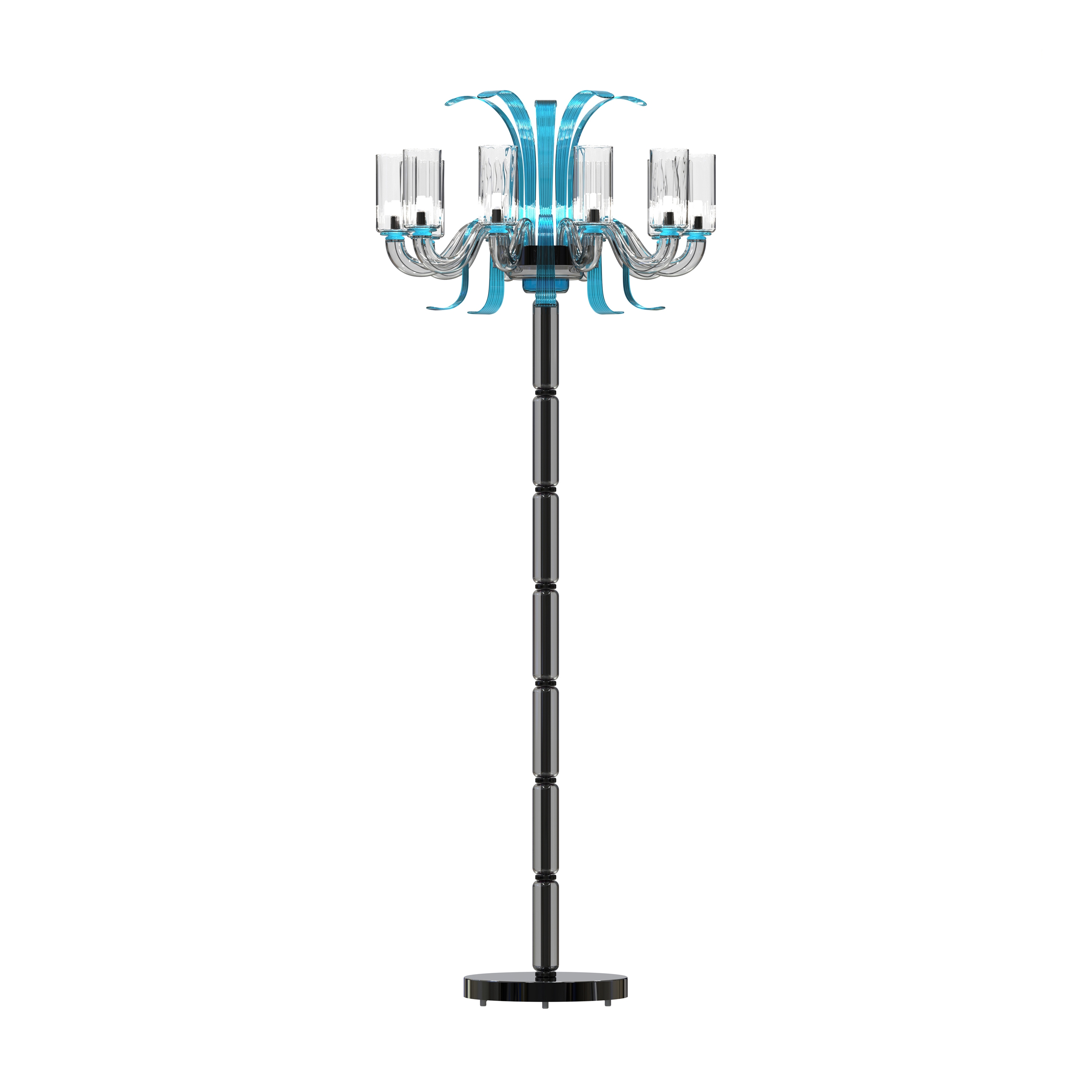 Display product LEONARDO Murano Glass Floor Lamp from manufacturer Piumati