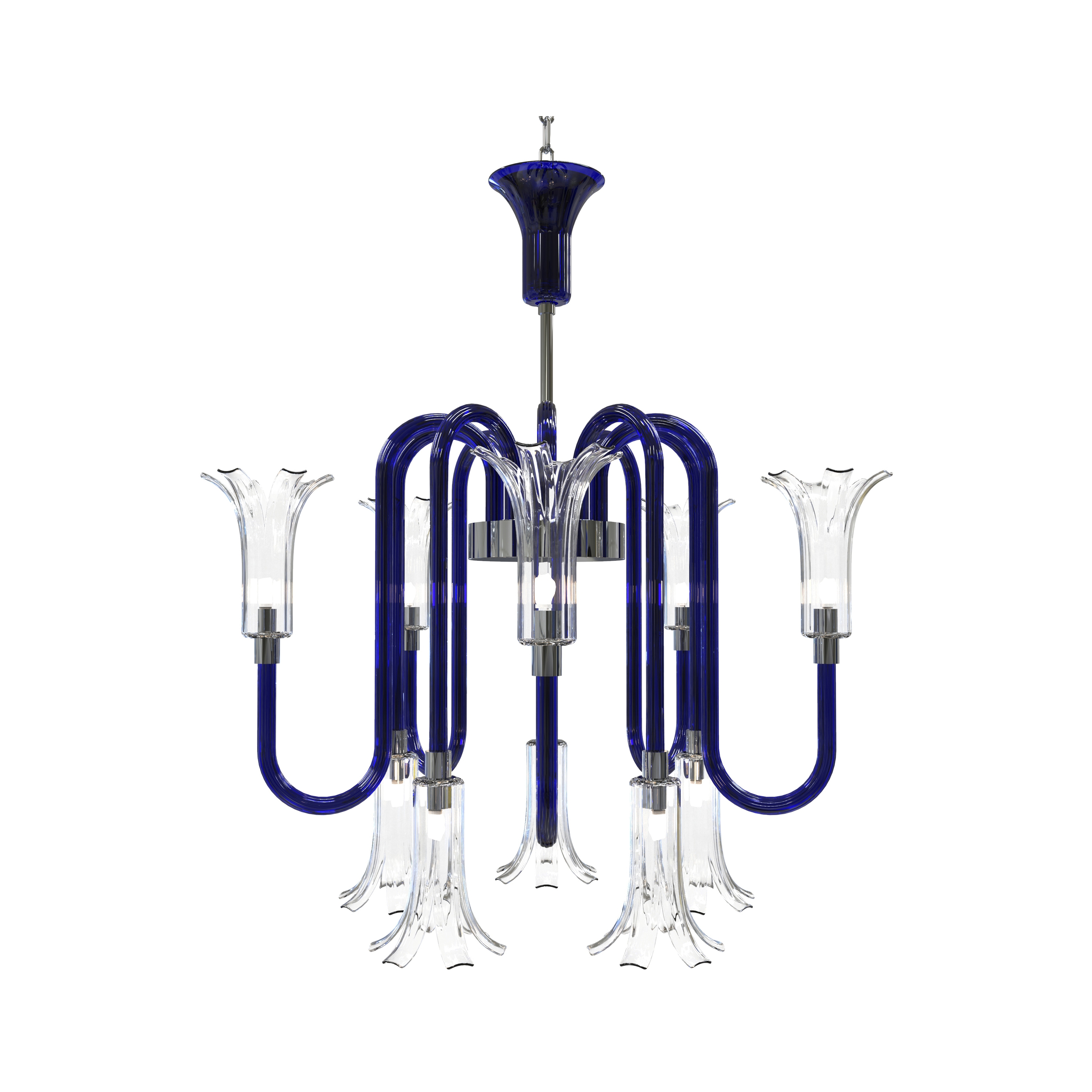 MICHELANGELO Murano Glass Chandelier S