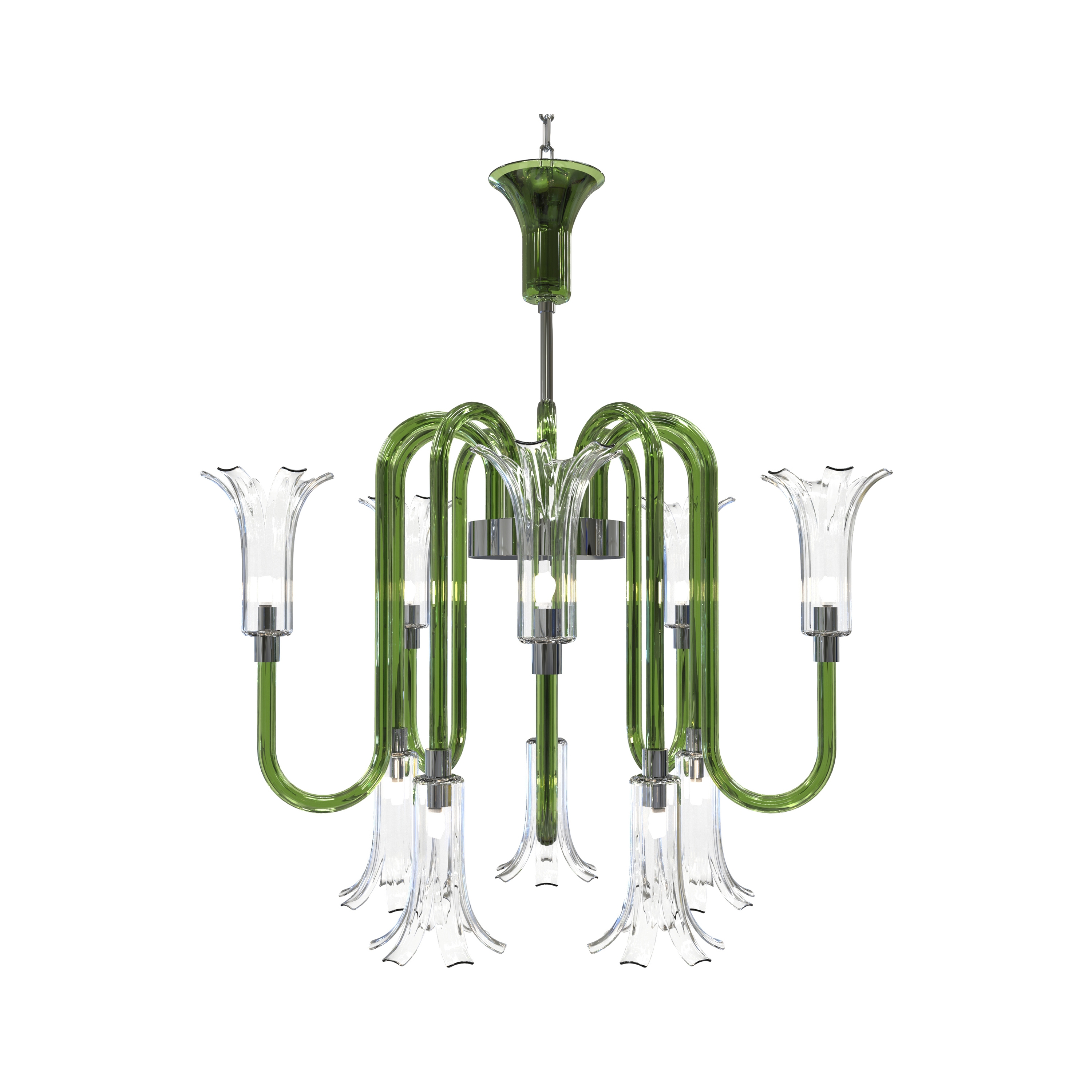 MICHELANGELO Murano Glass Chandelier S