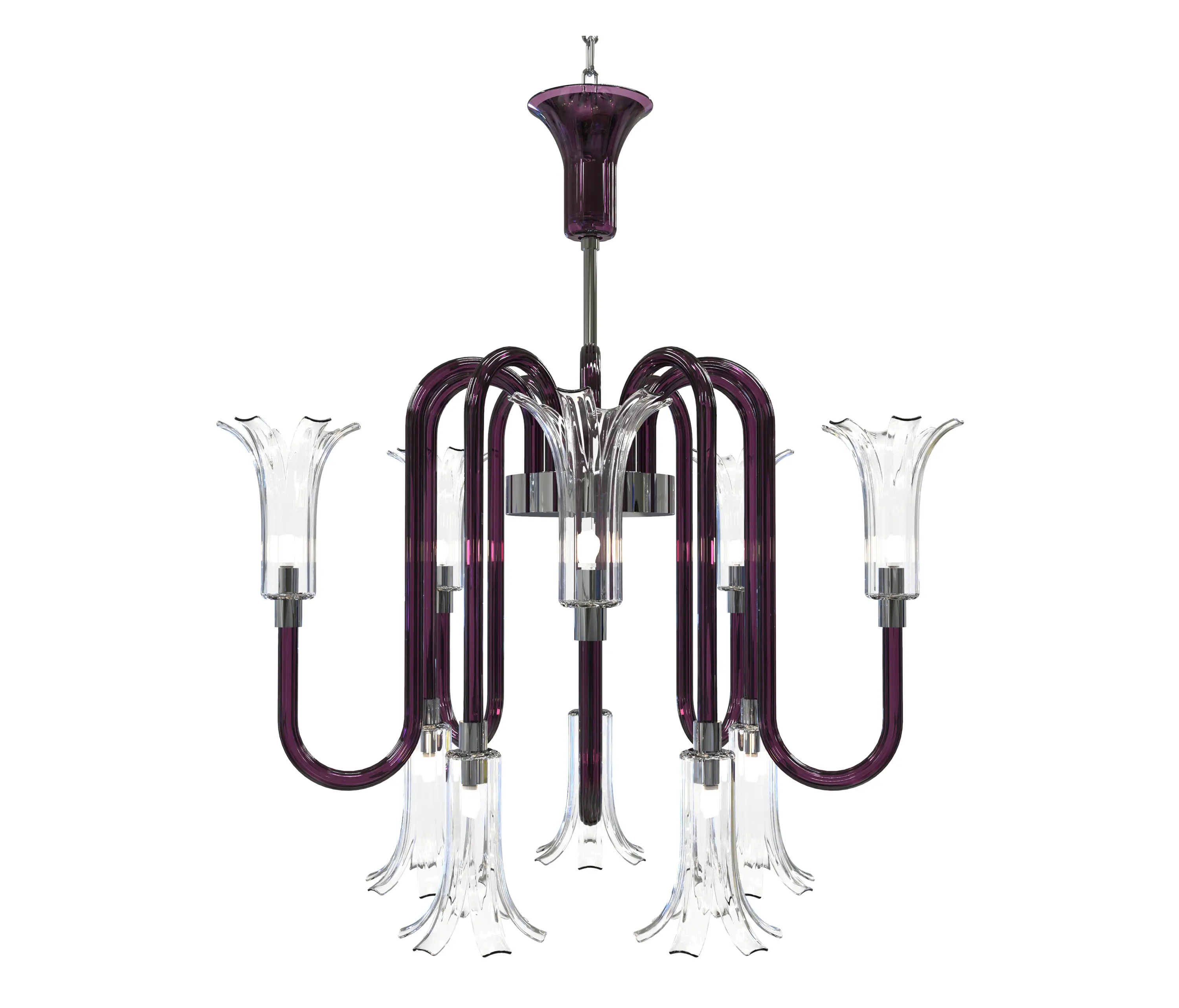 Piumati - MICHELANGELO Lampadario in Vetro di Murano