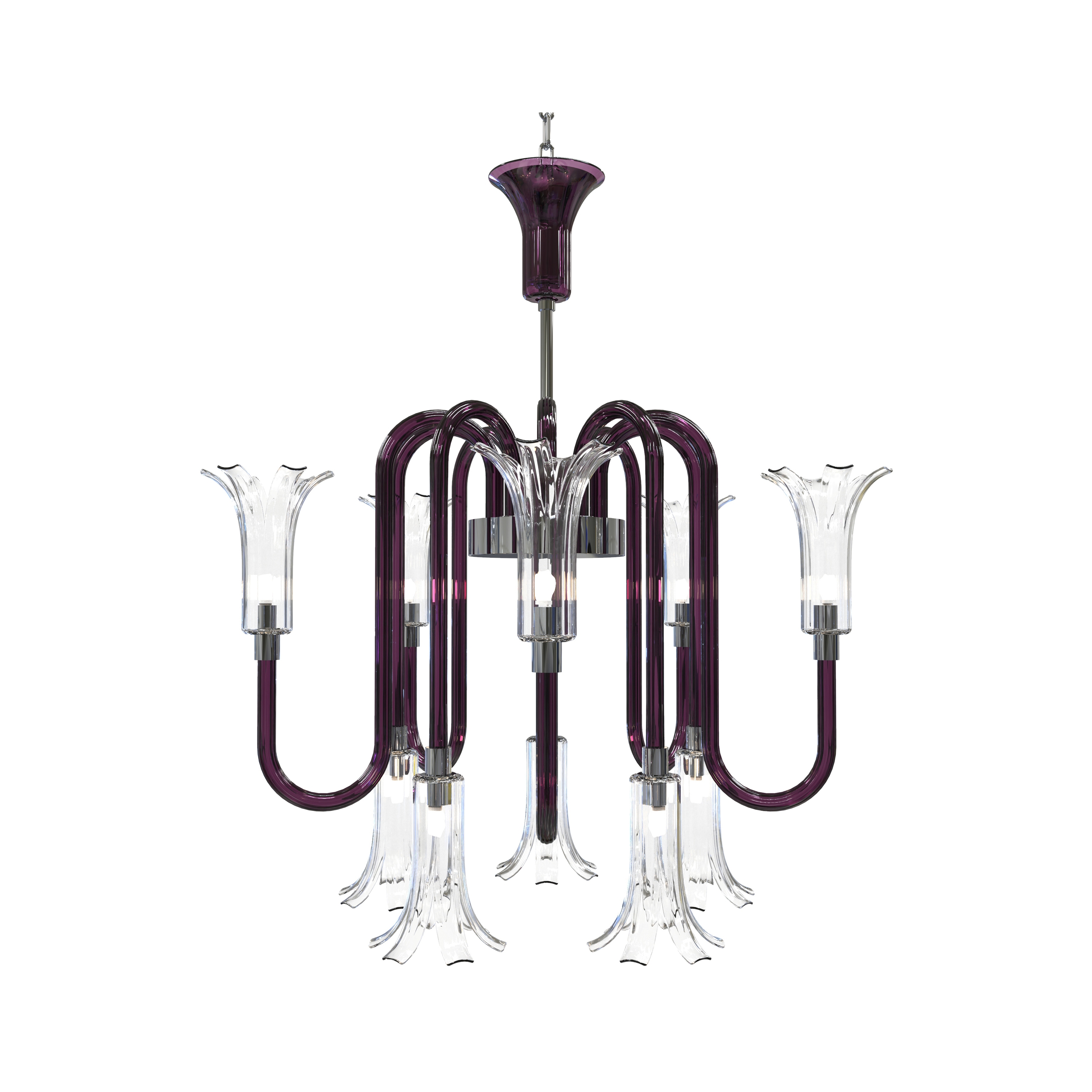 MICHELANGELO Murano Glass Chandelier S