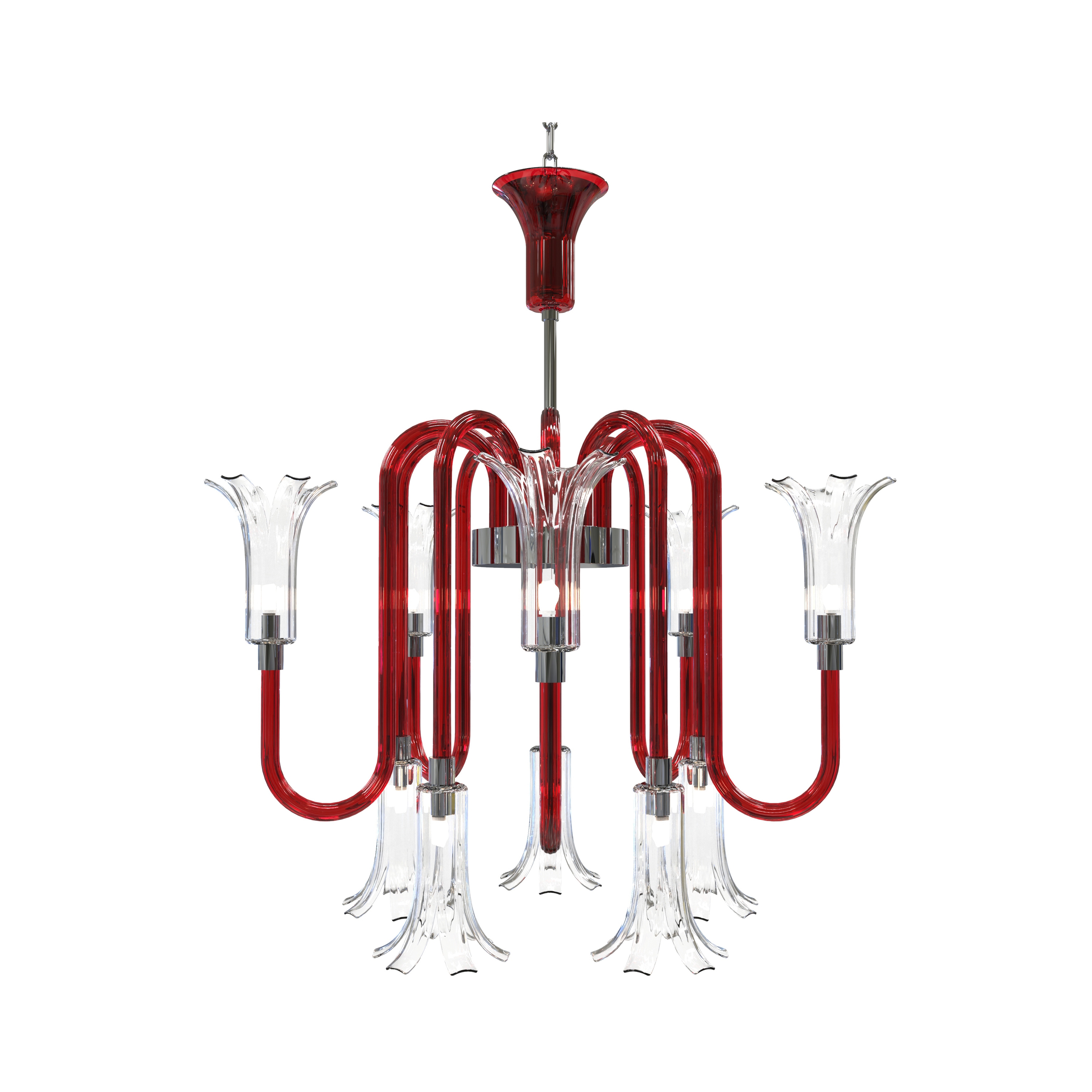 MICHELANGELO Murano Glass Chandelier S