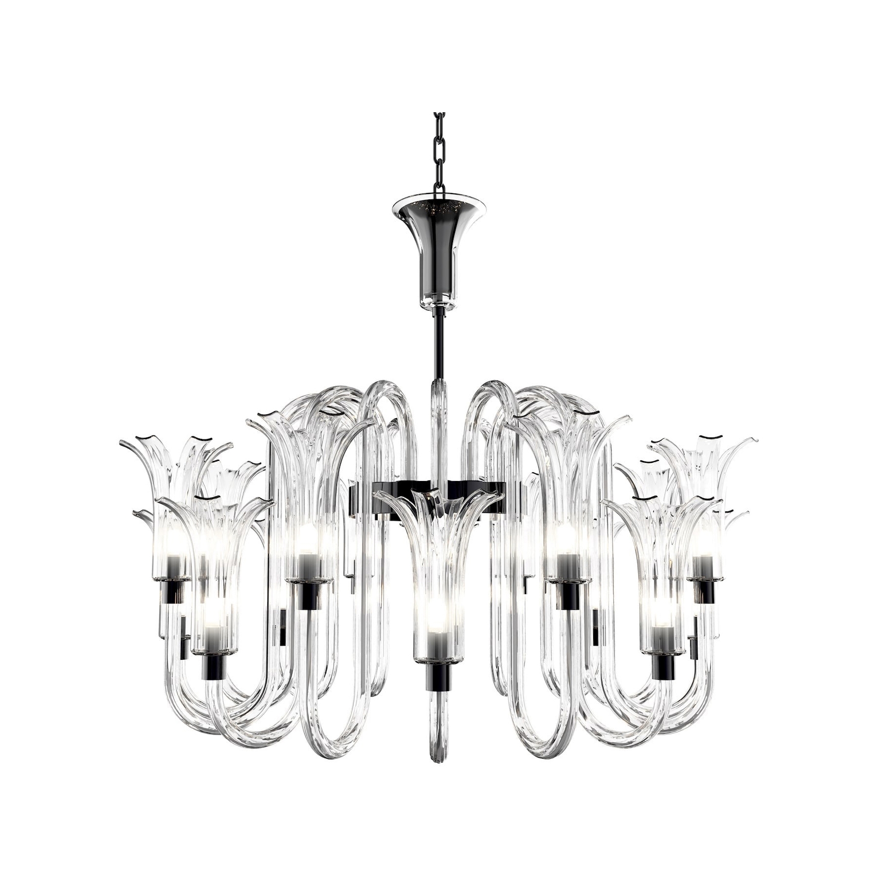 MICHELANGELO Murano Glass Chandelier L
