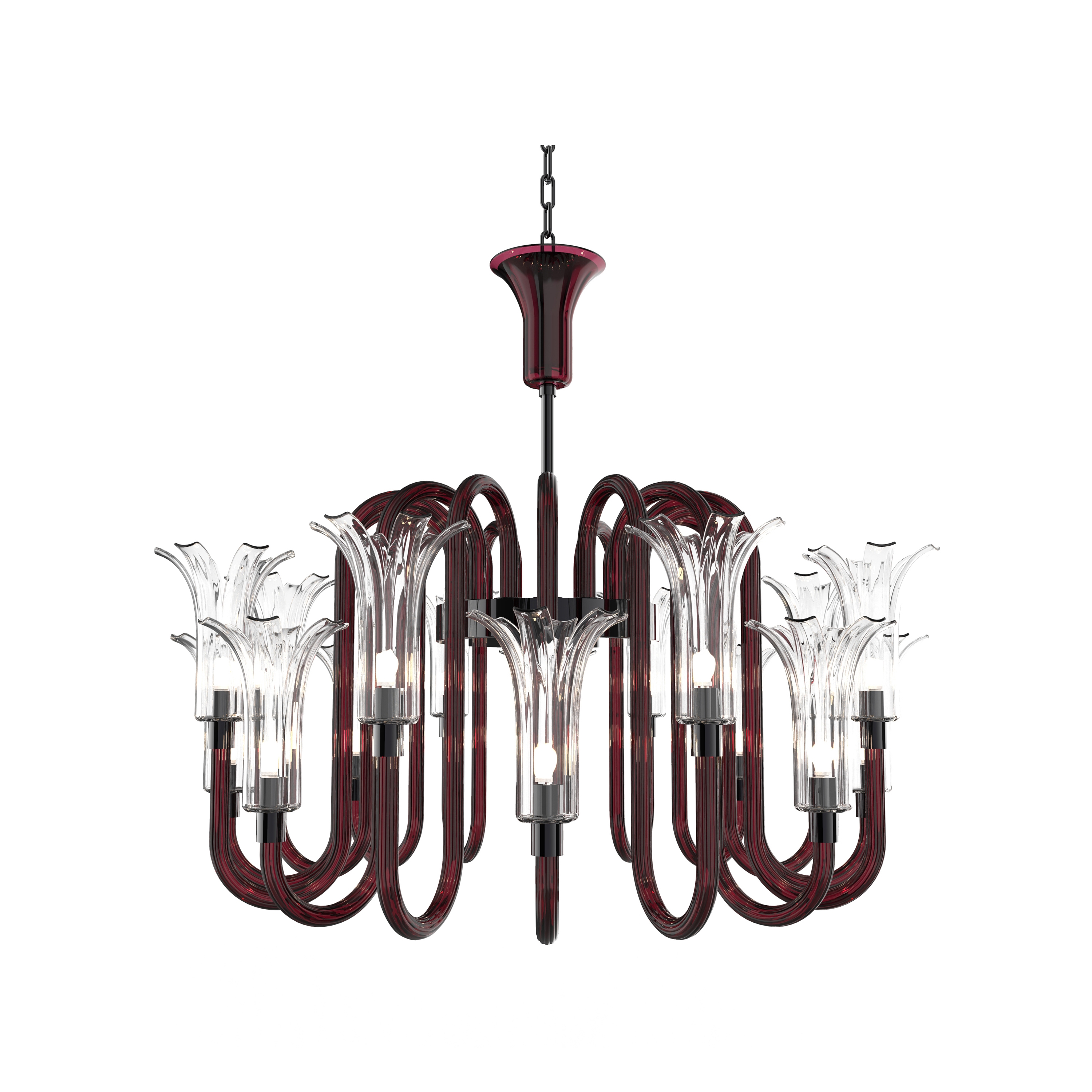 MICHELANGELO Murano Glass Chandelier L