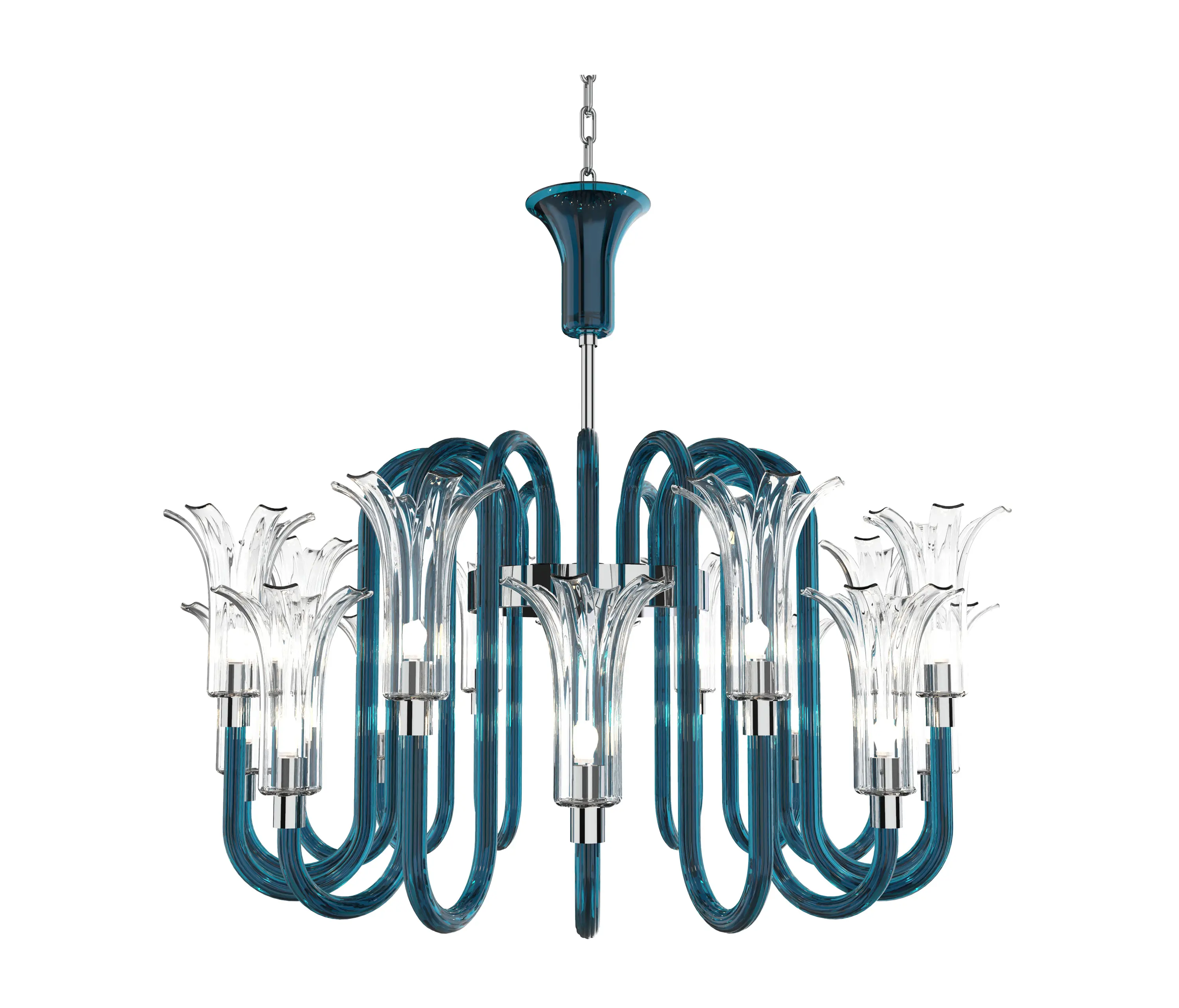 Piumati - MICHELANGELO Lampadario in Vetro di Murano