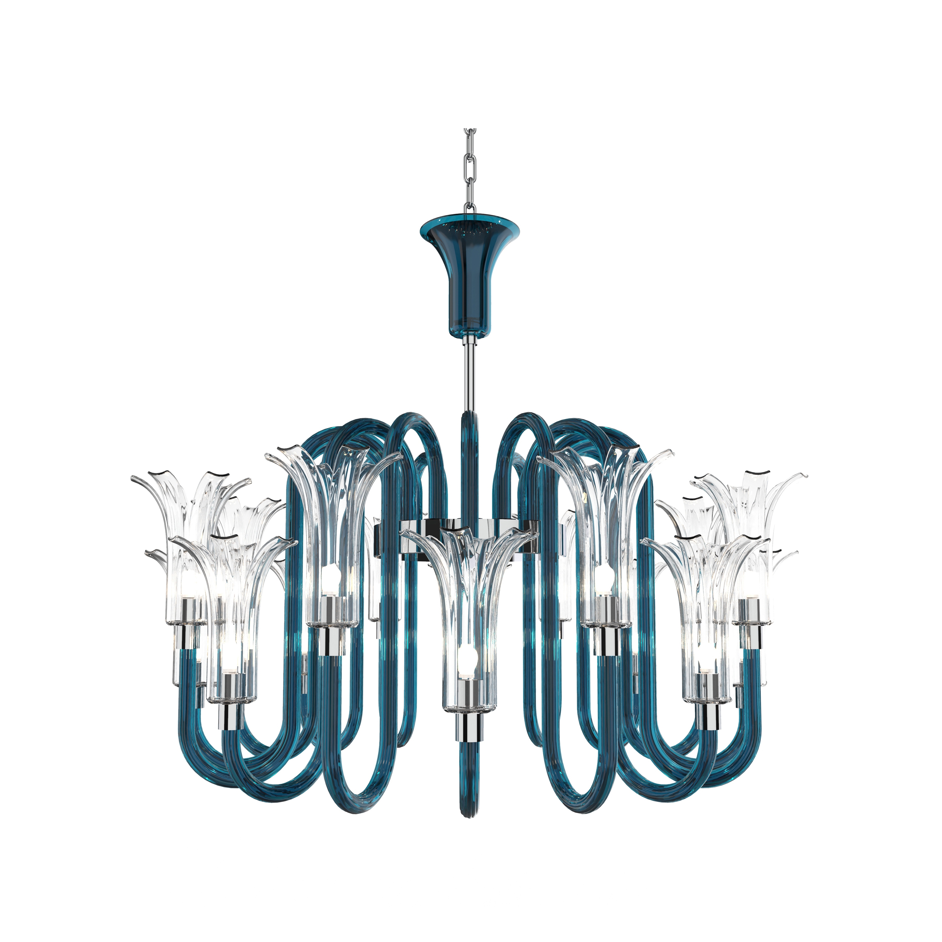 MICHELANGELO Murano Glass Chandelier L