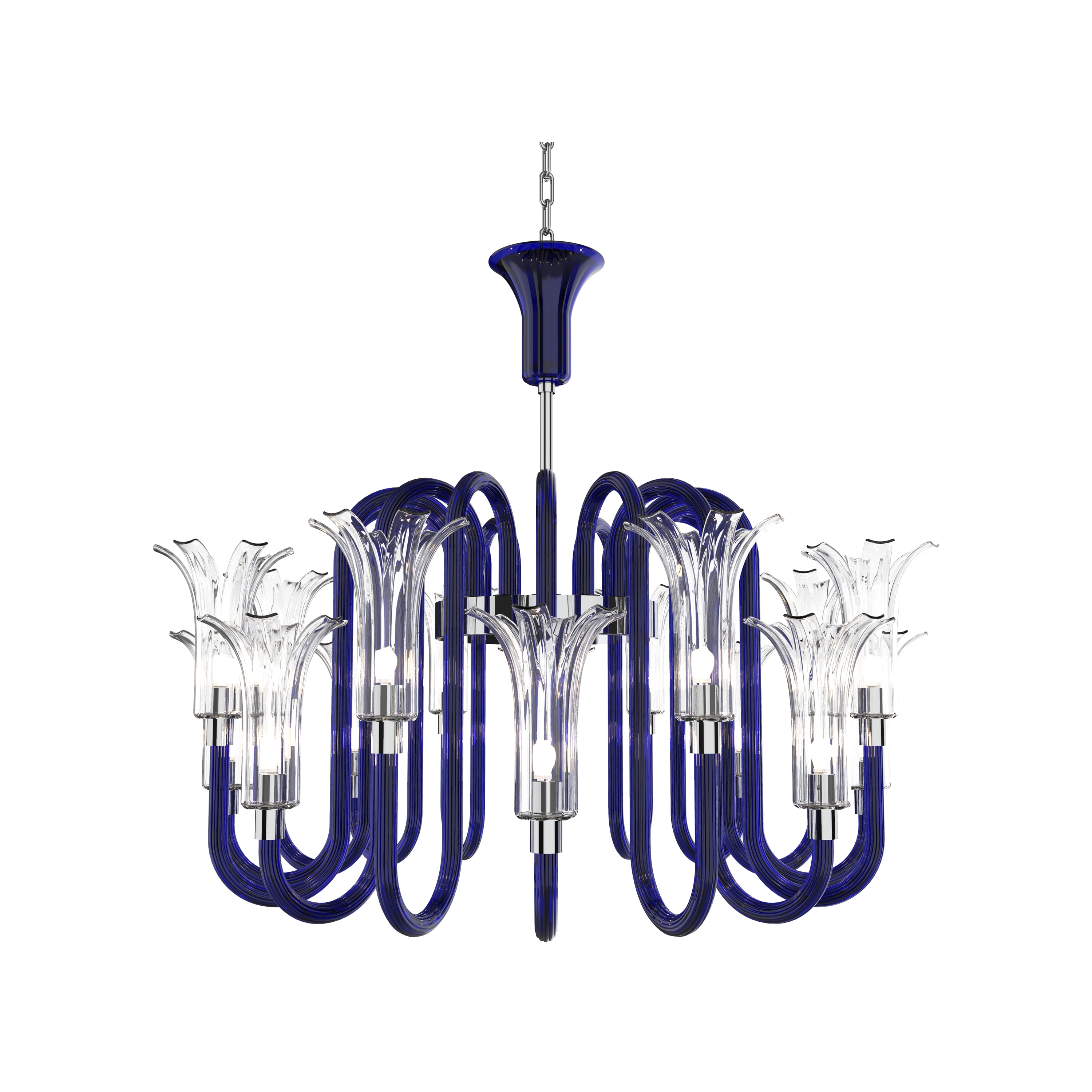 MICHELANGELO Murano Glass Chandelier L