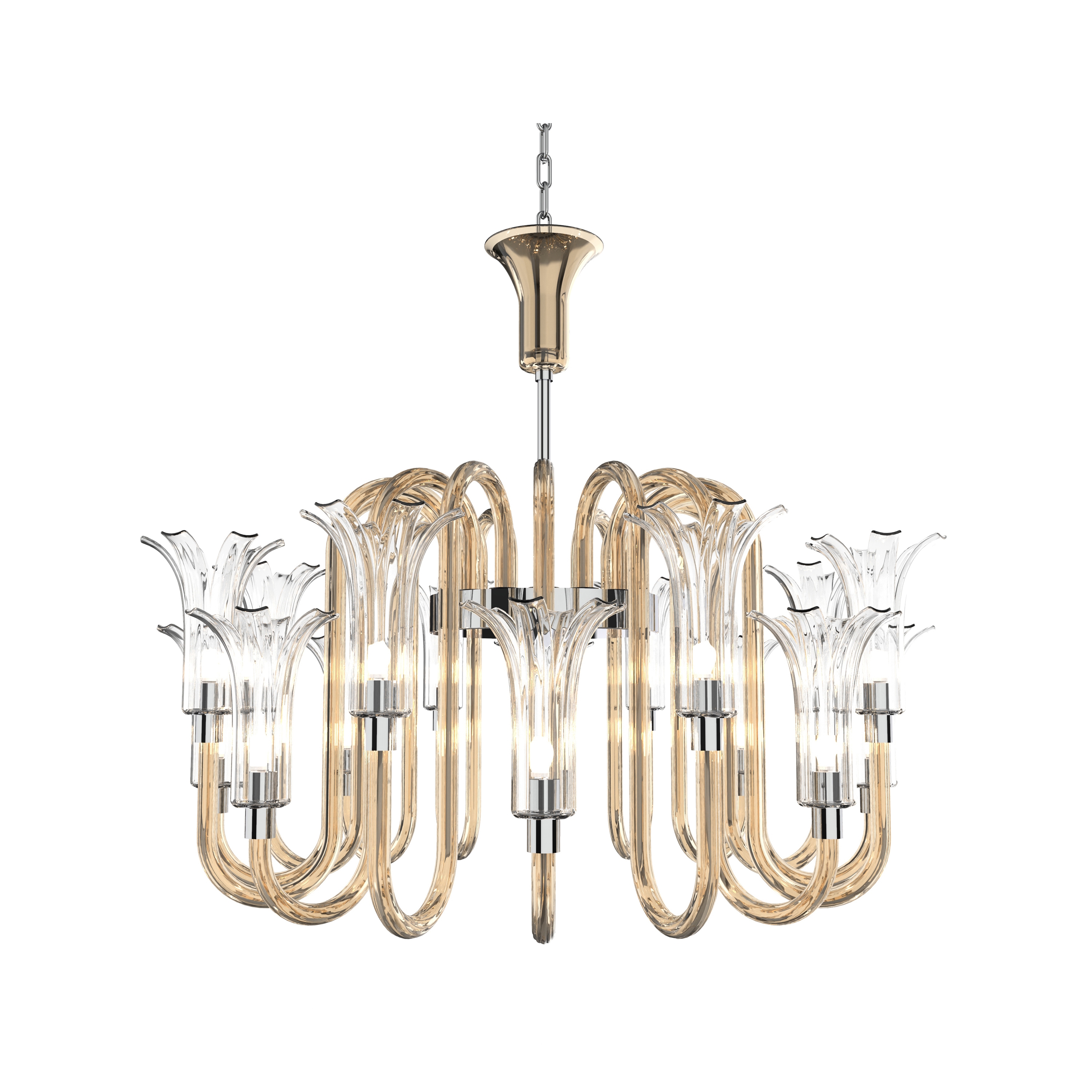 MICHELANGELO Murano Glass Chandelier L