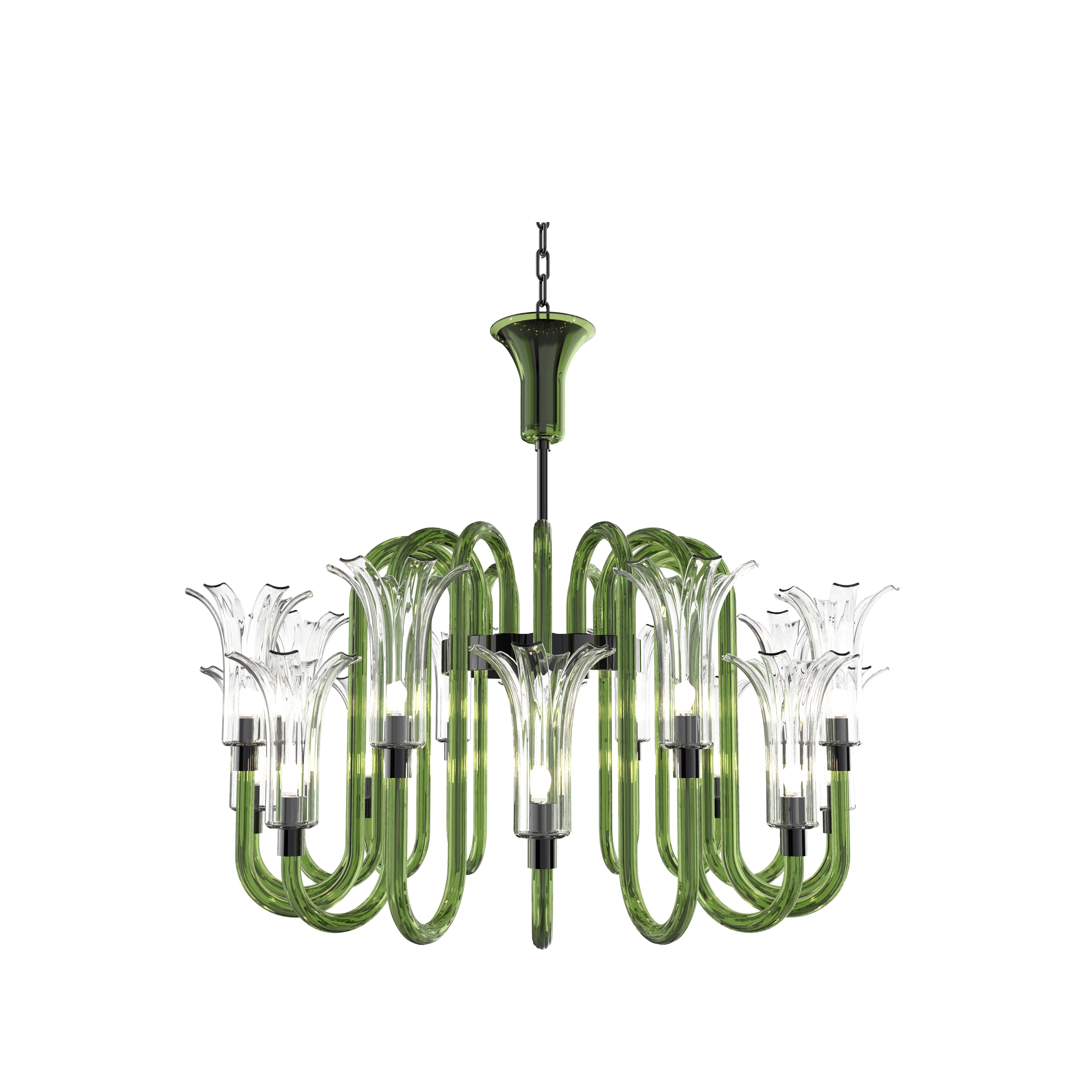 MICHELANGELO Murano Glass Chandelier L