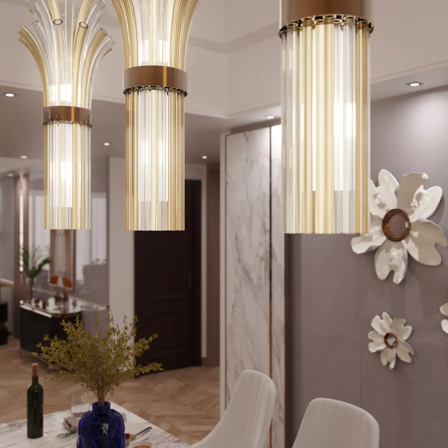 Piumati - MODIGLIANI Murano Glass Pendant Light
