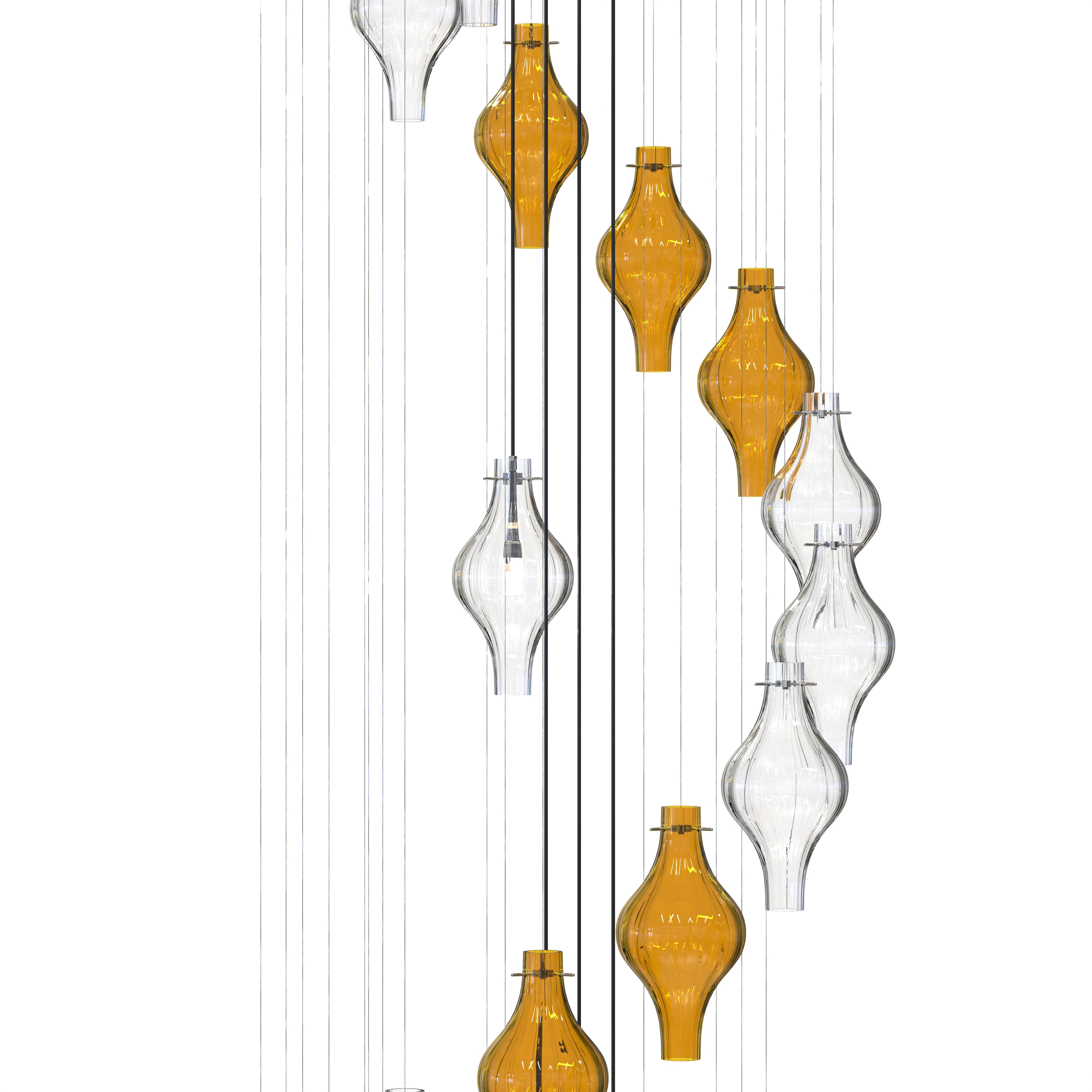 POLANI Murano Glass Staircase Chandelier