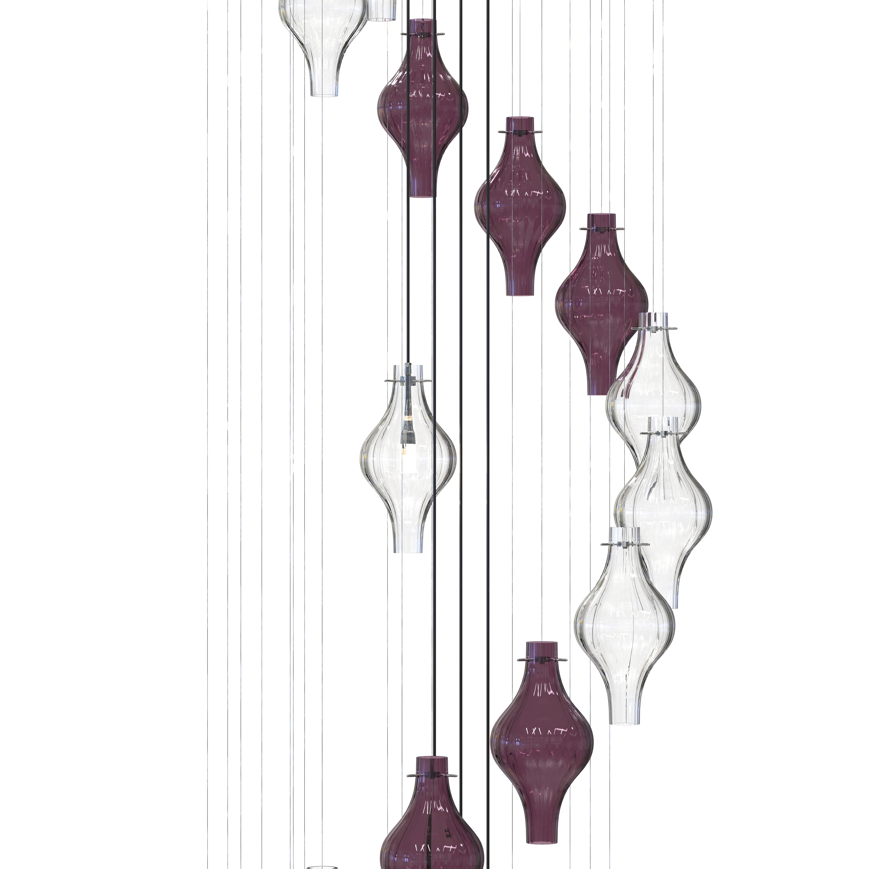 POLANI Murano Glass Staircase Chandelier