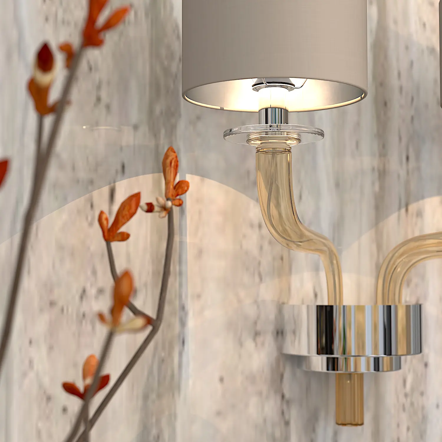 Piumati - TIEPOLO Murano Glass Wall Sconce