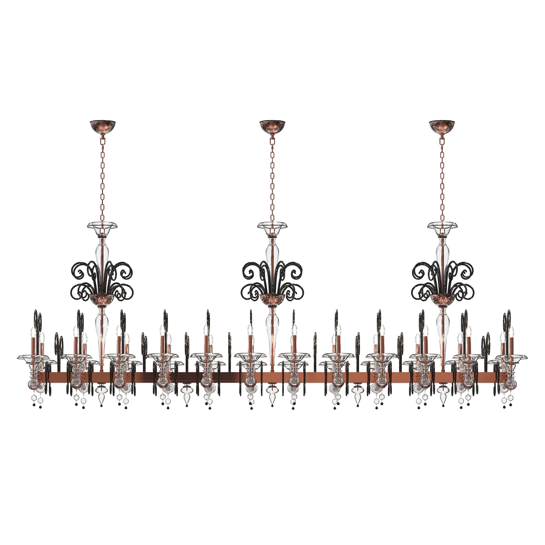 Produkt LOREDAN Murano Glass Linear Chandelier des Herstellers Piumati anzeigen