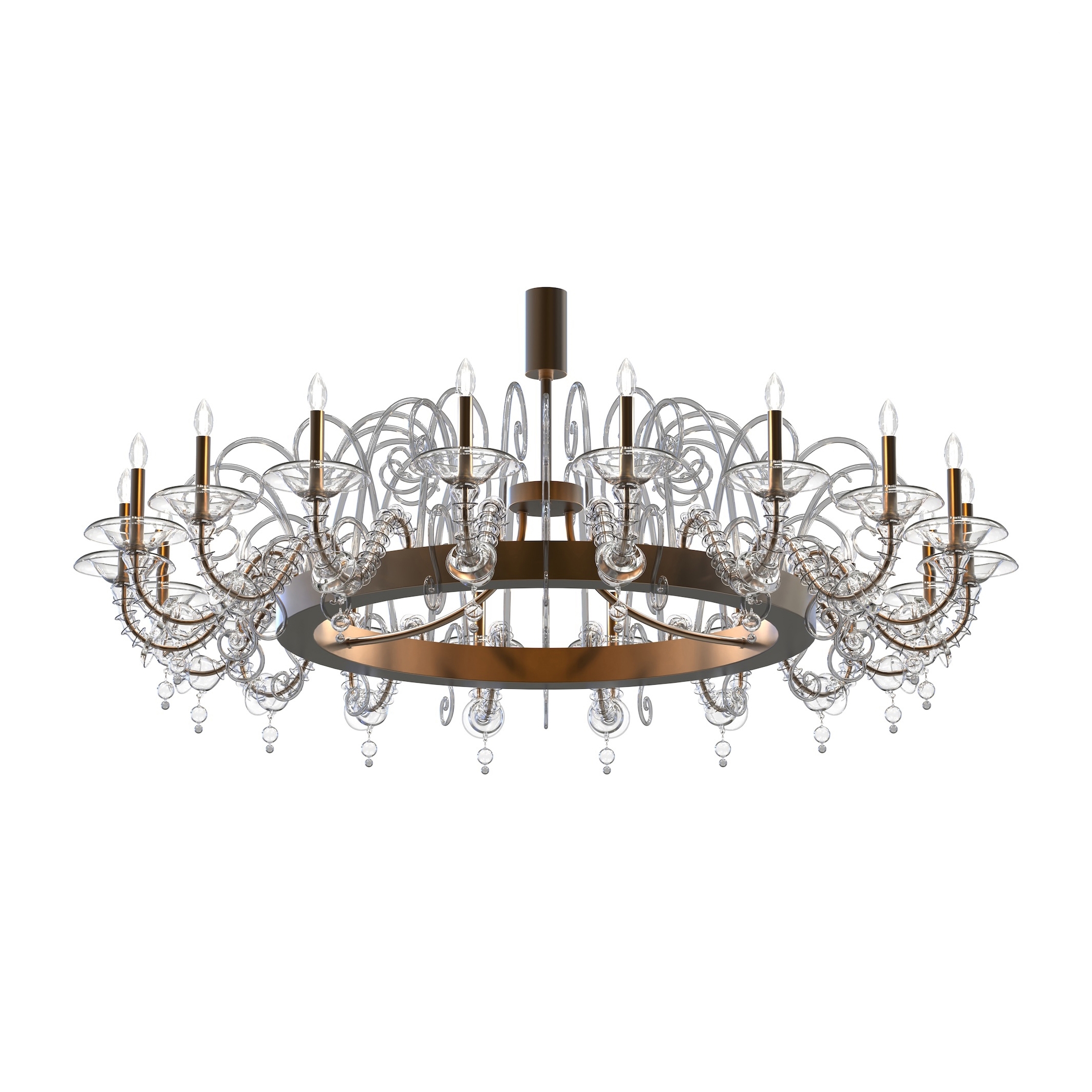 Mostra il prodotto LOREDAN Murano Glass Round Chandelier del produttore Piumati