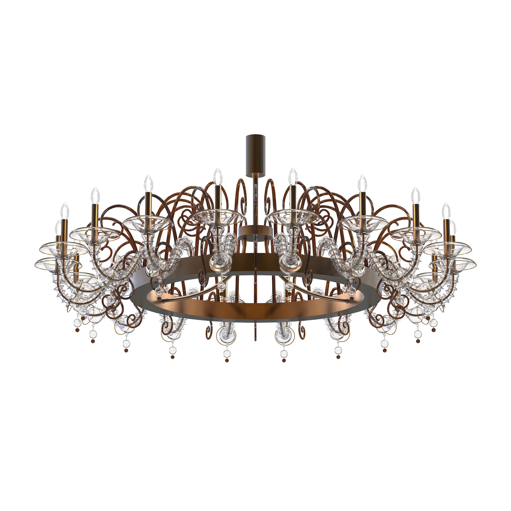 Mostra il prodotto LOREDAN Murano Glass Round Chandelier del produttore Piumati