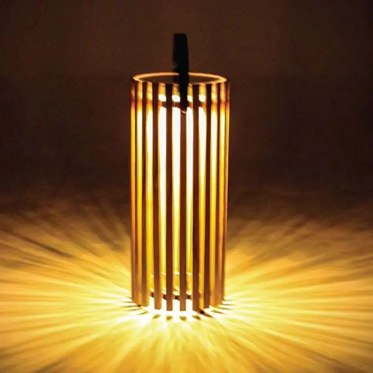 Design Pergola - Cube Lamp Small H31cm - Natural Teak