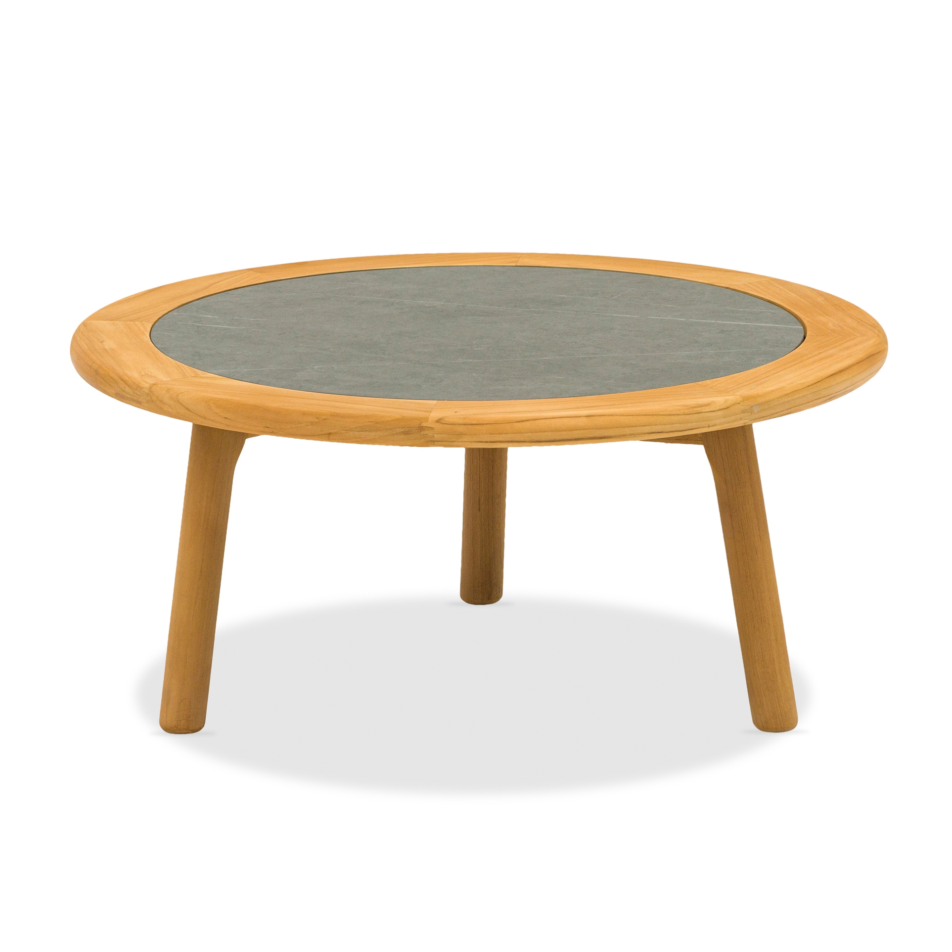 Display product Helen ALU Coffee Table D80xH34cm, Teak Leg from manufacturer Design Pergola