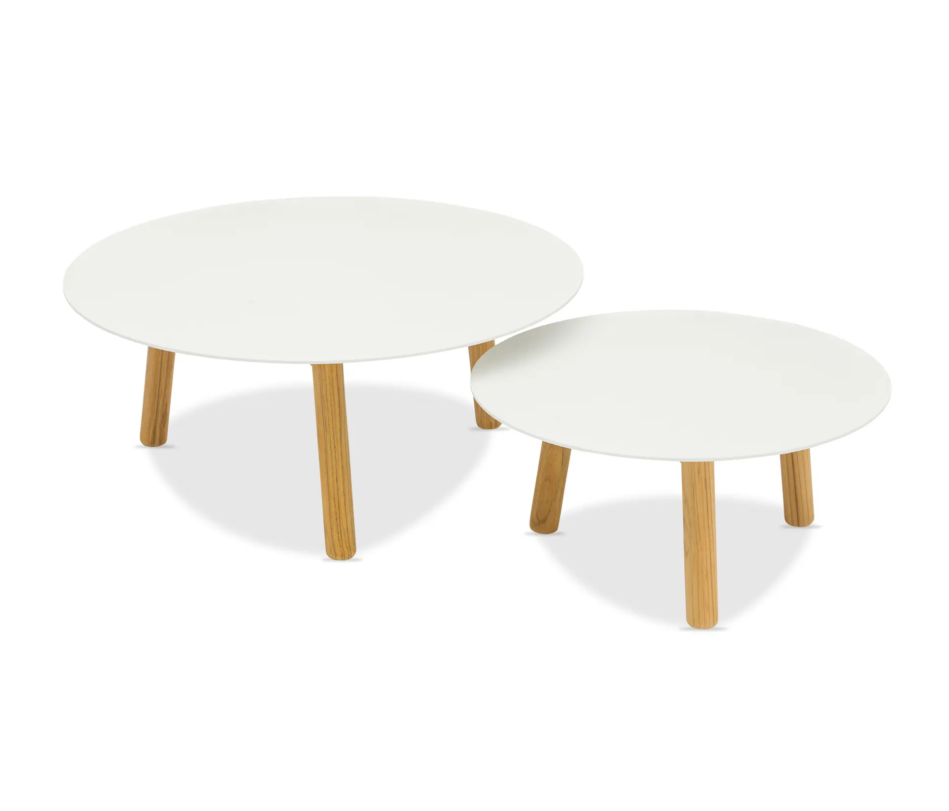 Design Pergola - Helen Teak Coffee Table D60xH30cm, Ceramic Top