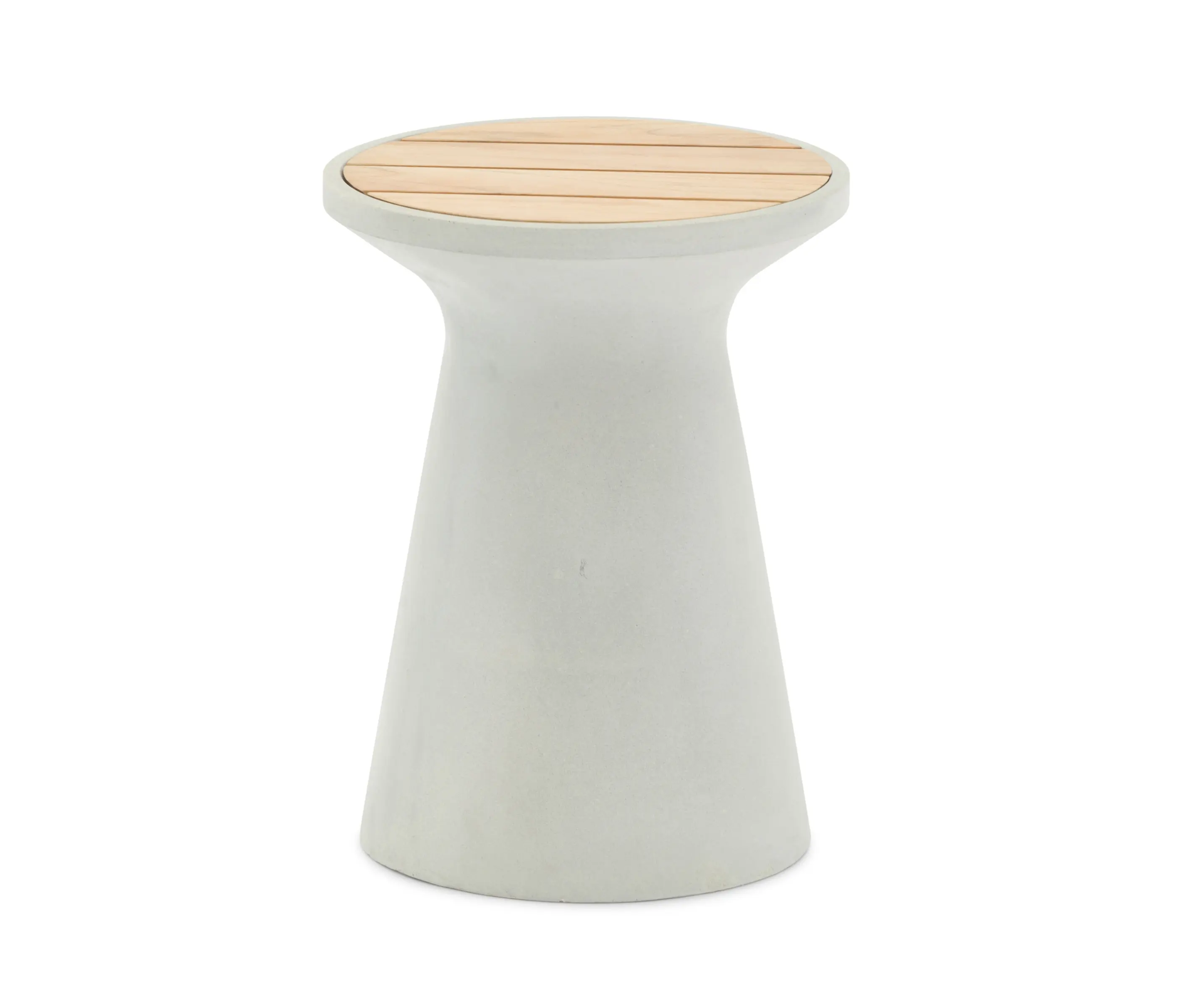 Design Pergola - Lille Side Table - Light Grey - Teak