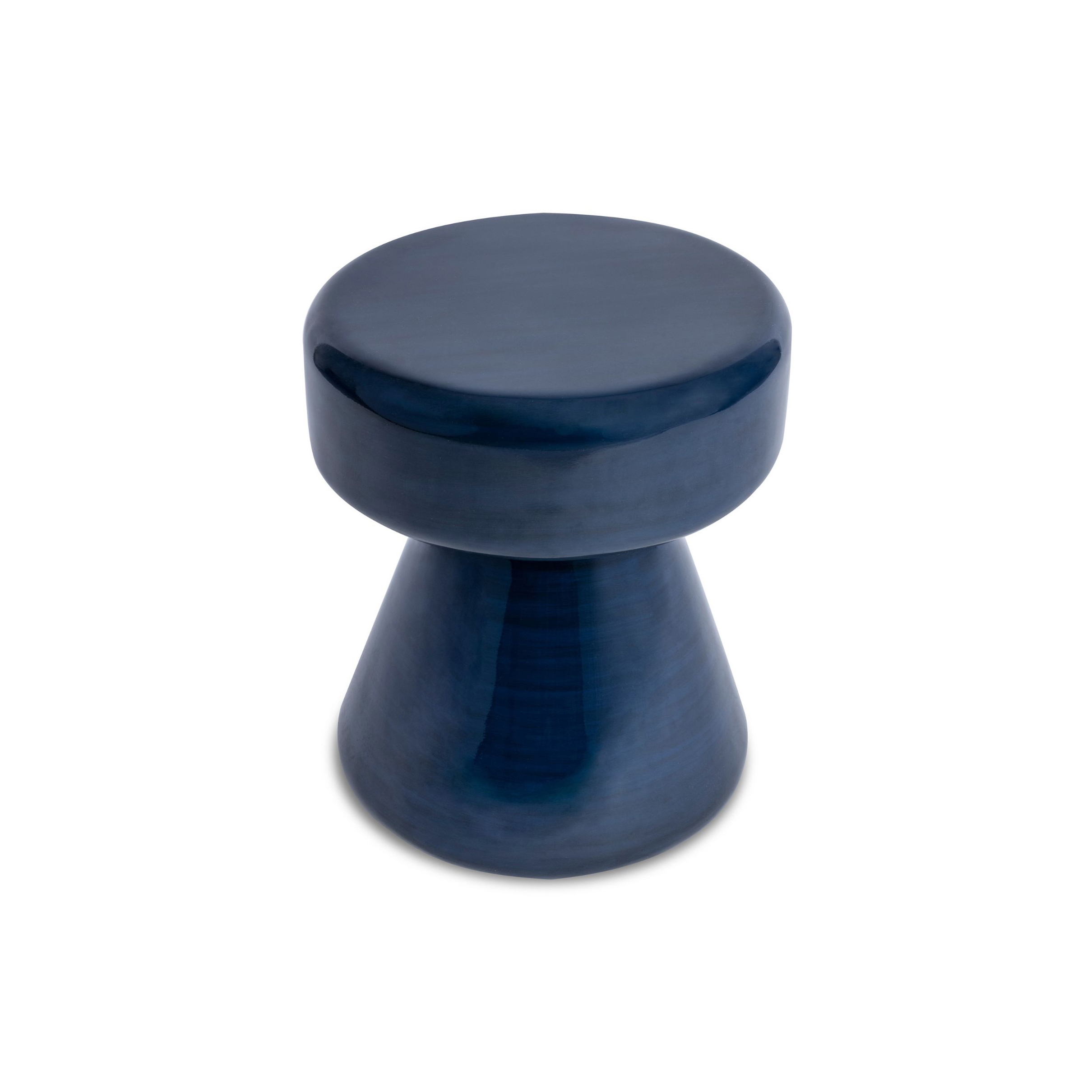 Miro Side Table D37xH46cm, Terracotta Blue