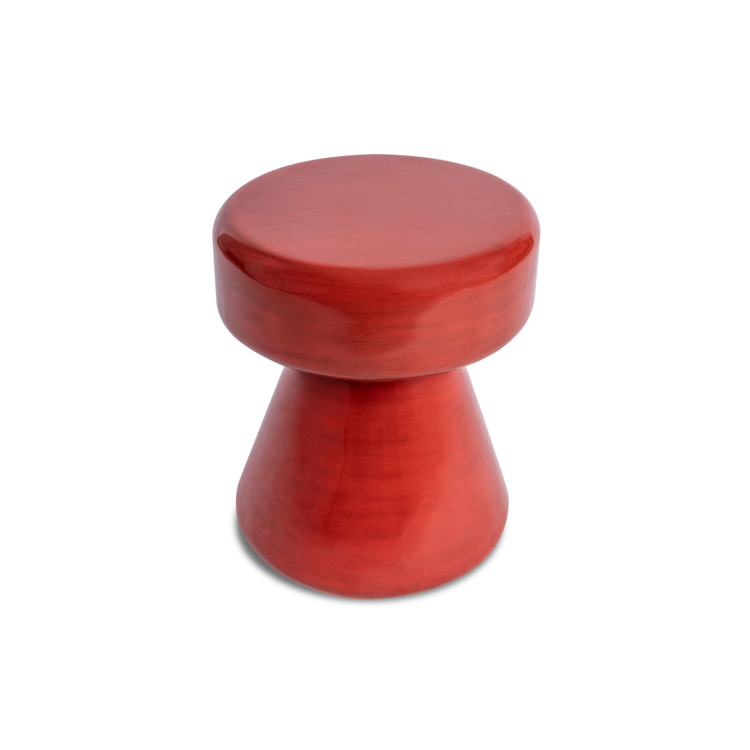Miro Side Table D37xH46cm, Terracotta Red