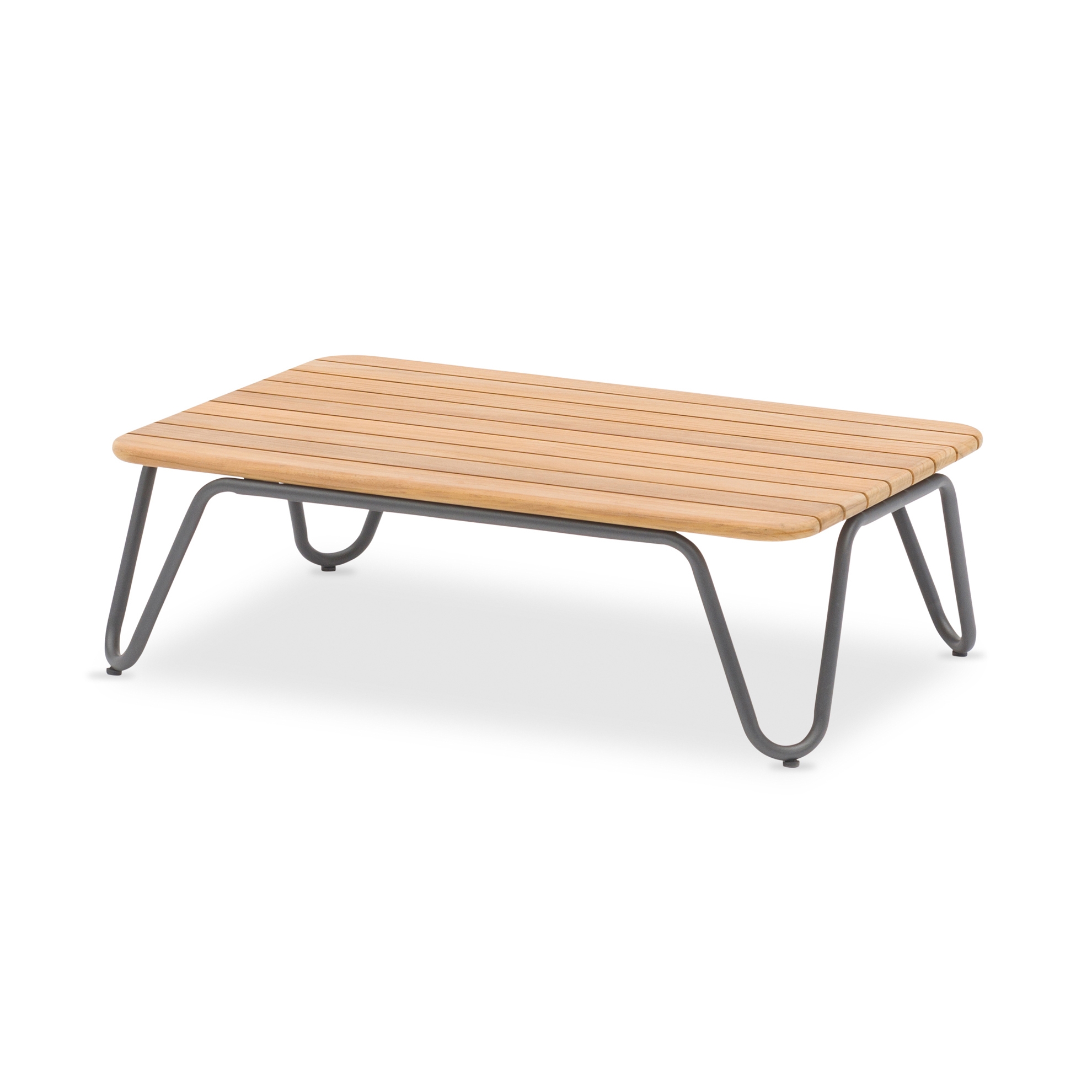 Display product Nina Rectangular Coffee Table 75x49xH23cm, Teak Top from manufacturer Design Pergola
