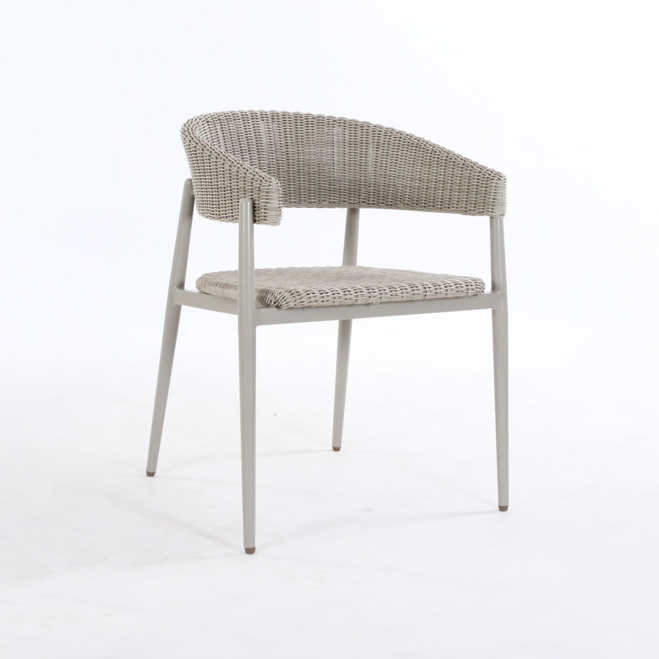 Olivia ALU Dining Armchair, Sand