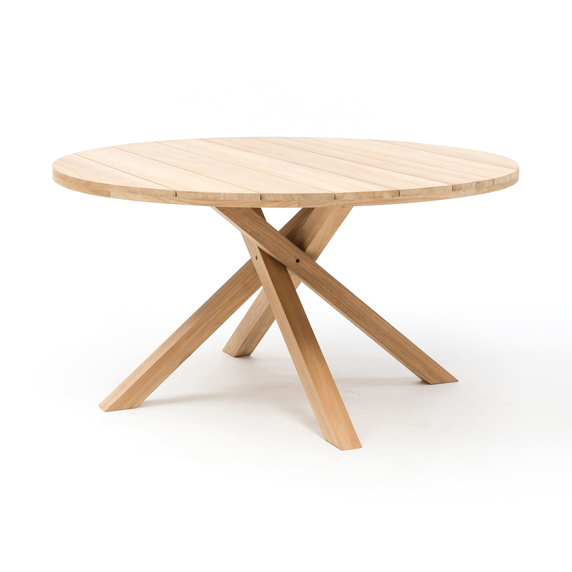 Suva Dining Table D150cm - Natural Teak