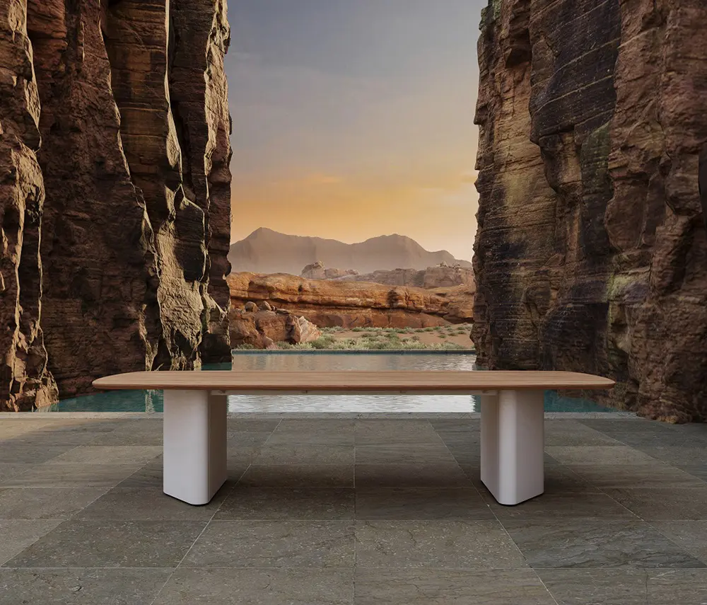 Design Pergola - Tali Dining Table 240x110cm, Teak Top