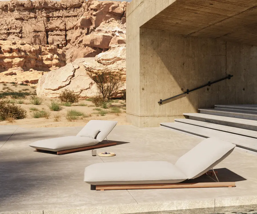 Design Pergola - Ziggy Teak Sunlounger