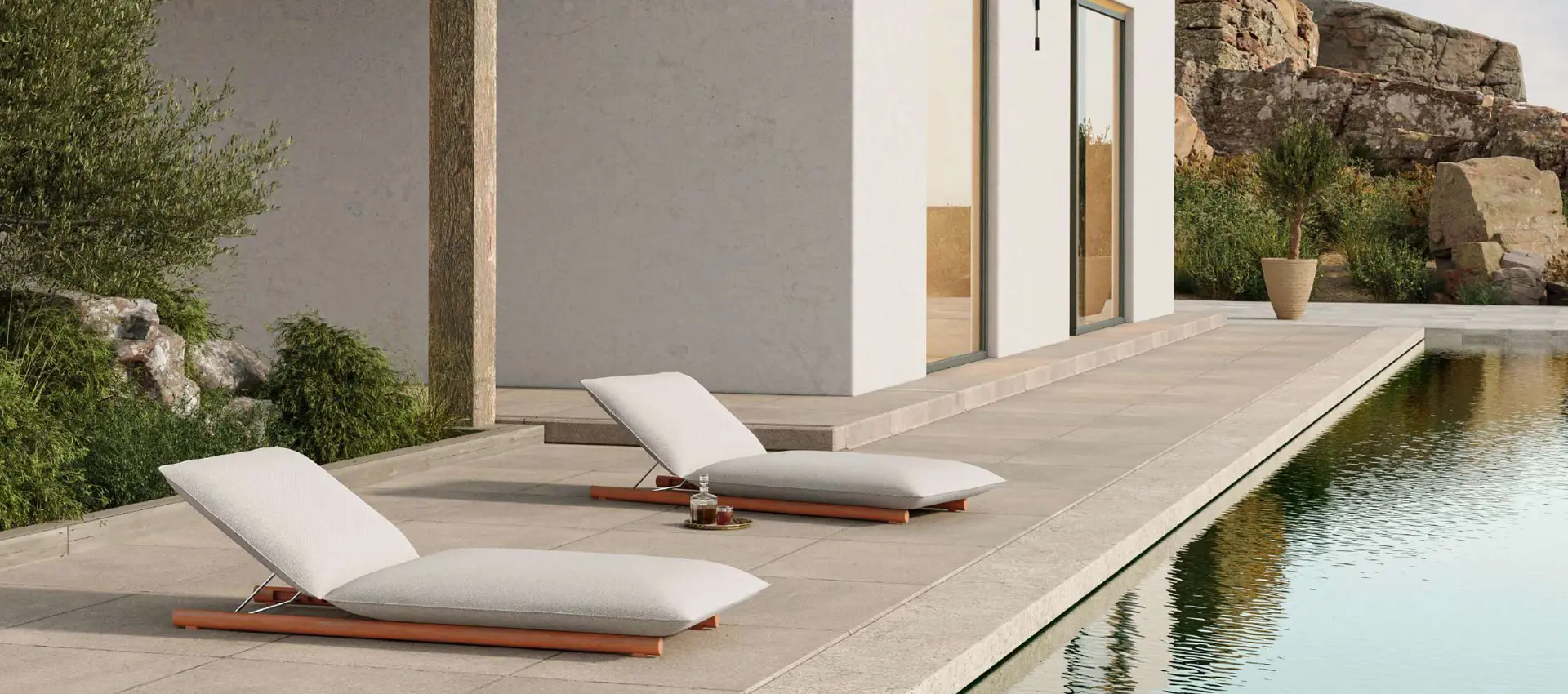 Design Pergola - Ziggy Teak Sunlounger