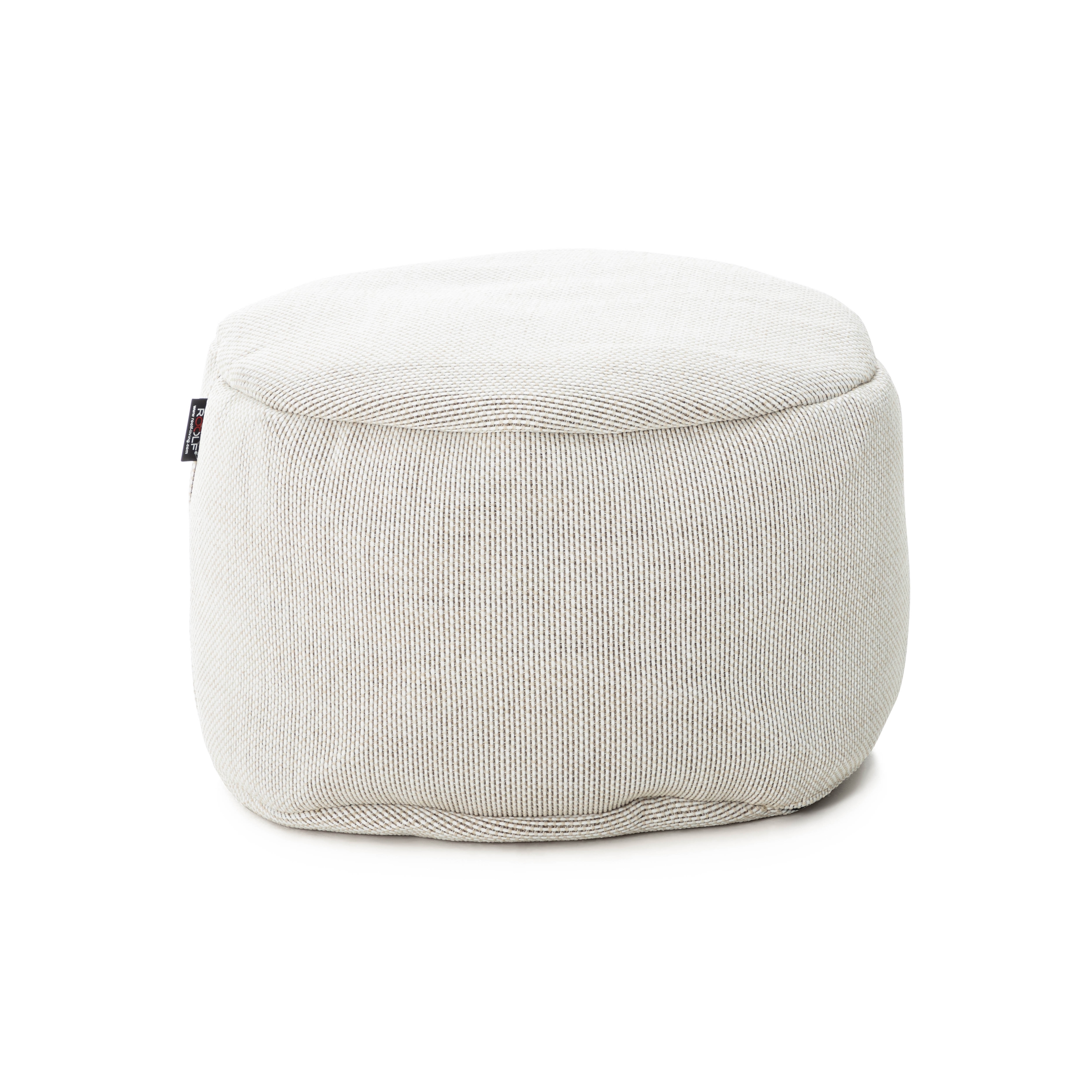 Display product DOTTY Round Pouf Ø 50 Cm White from manufacturer Roolf Outdoor Living