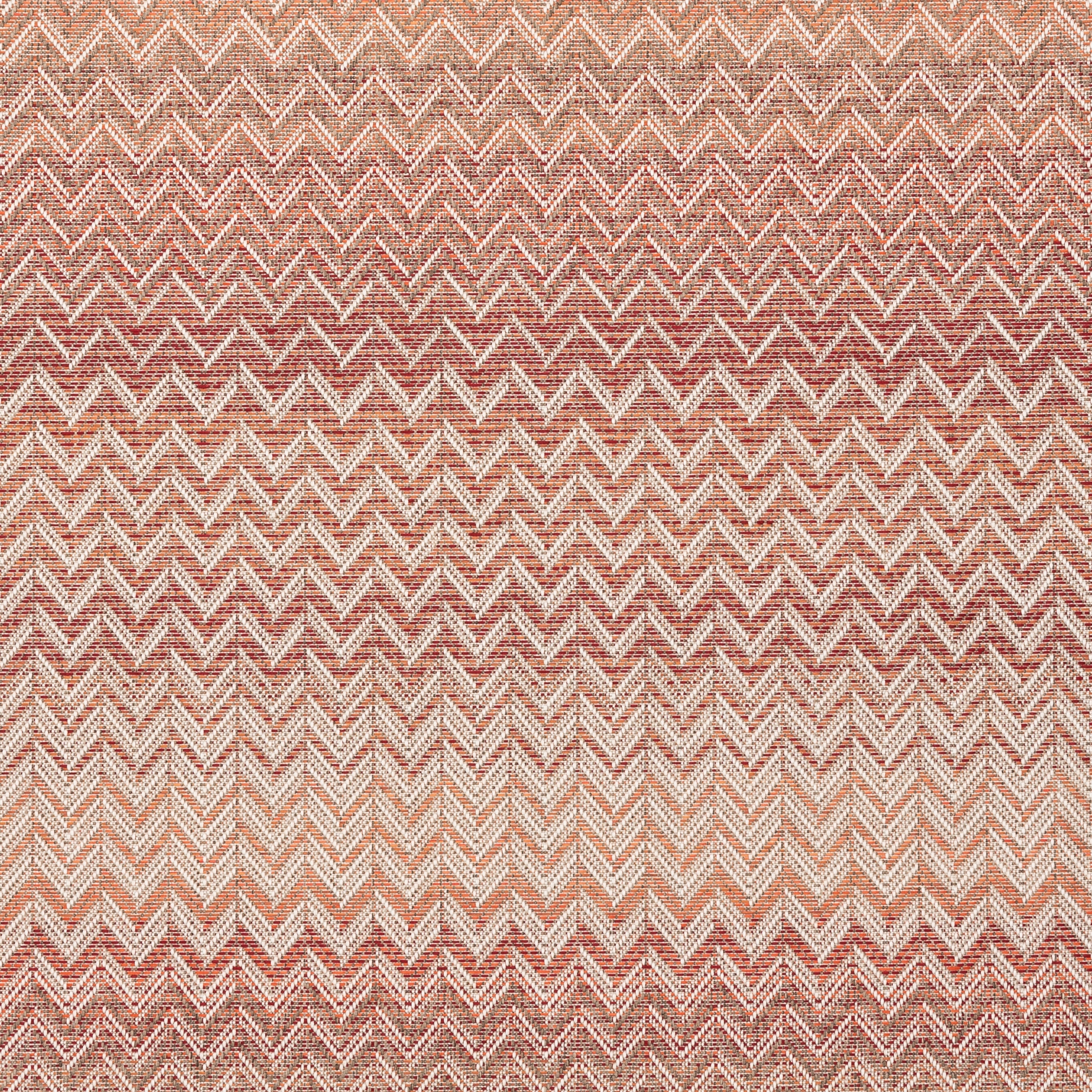 Ziggy Outdoor Carpet Red/Beige Round