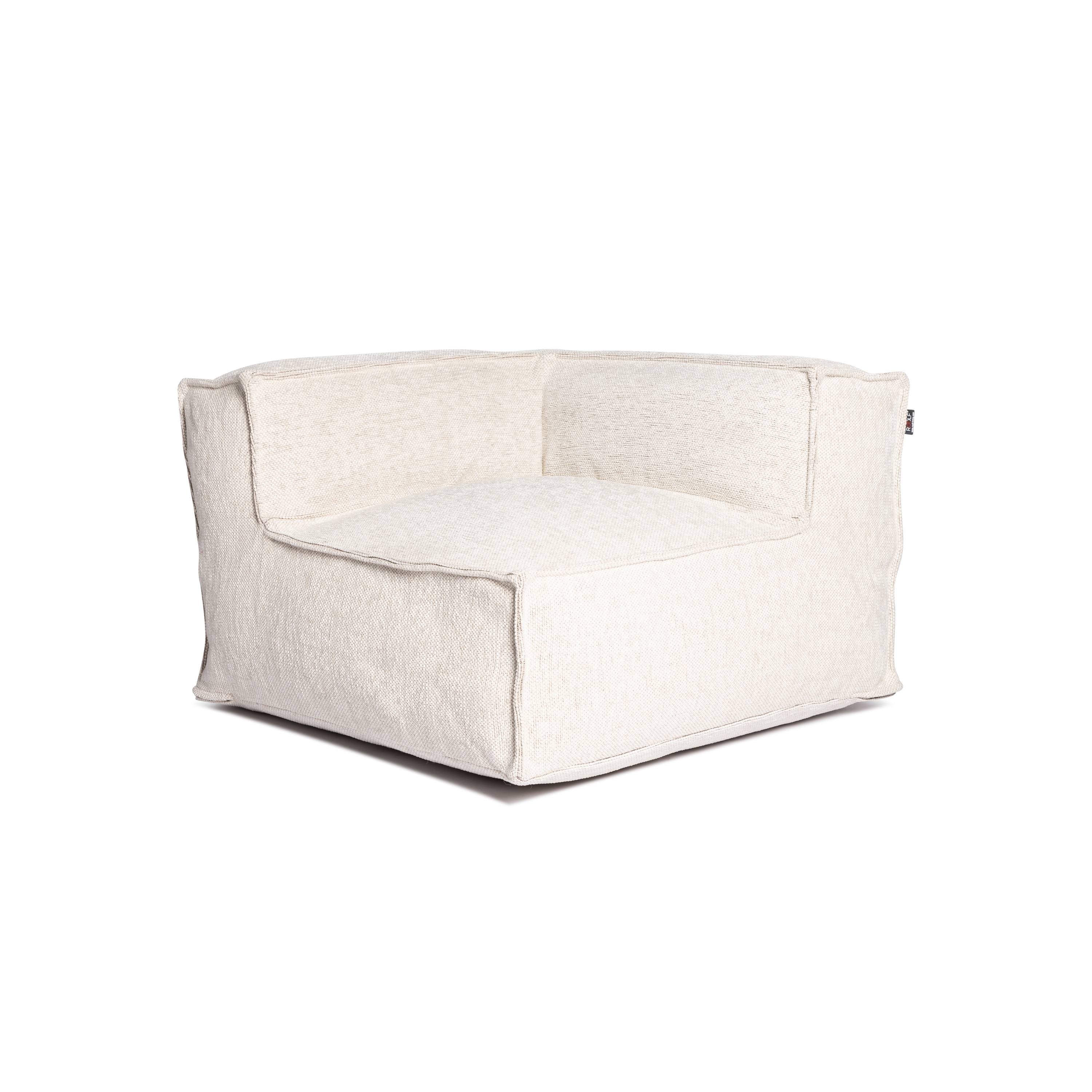 Silky Corner Seat Pouf Beige