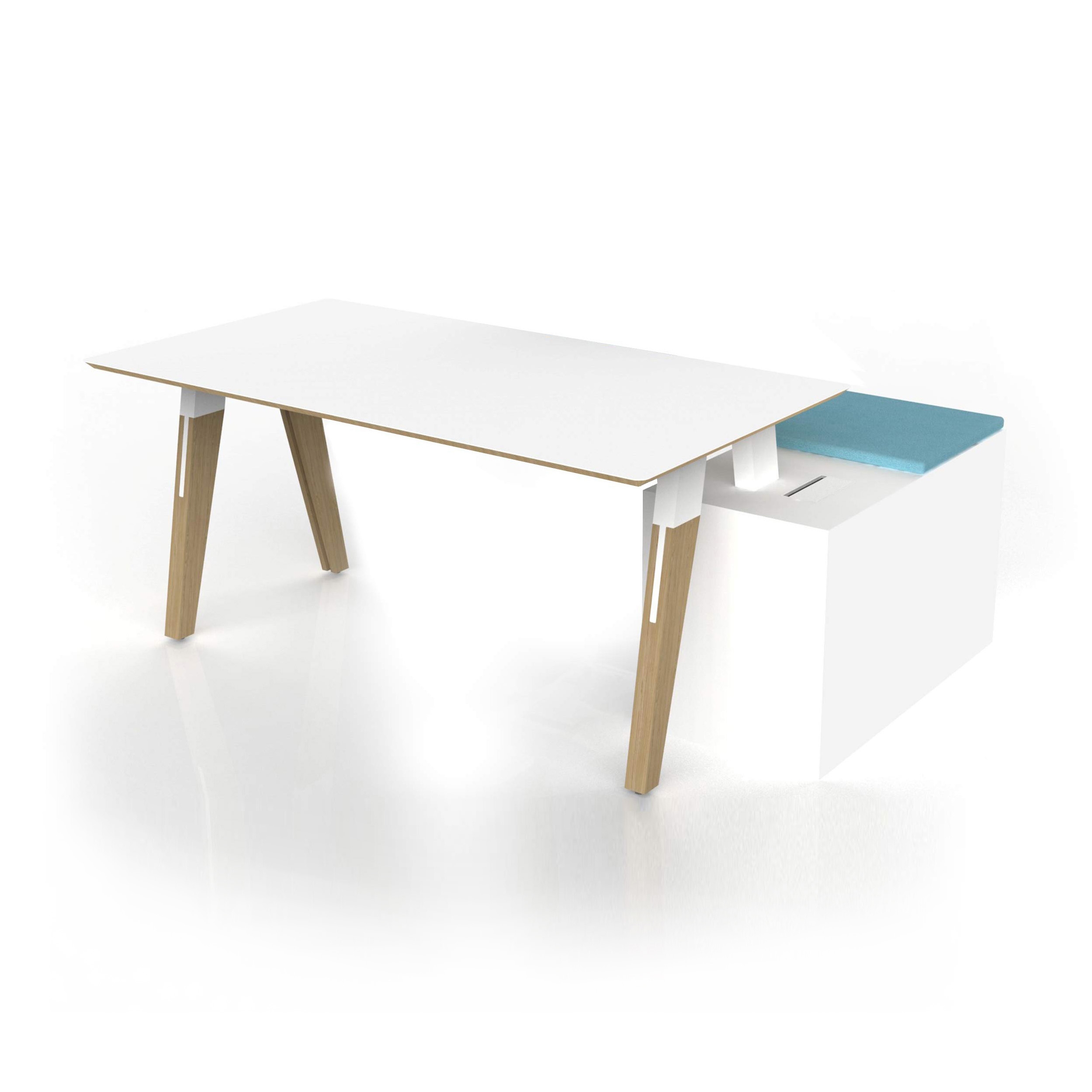 Display product Aranea Executive Office Desk with sideboard-bench from manufacturer Menexes