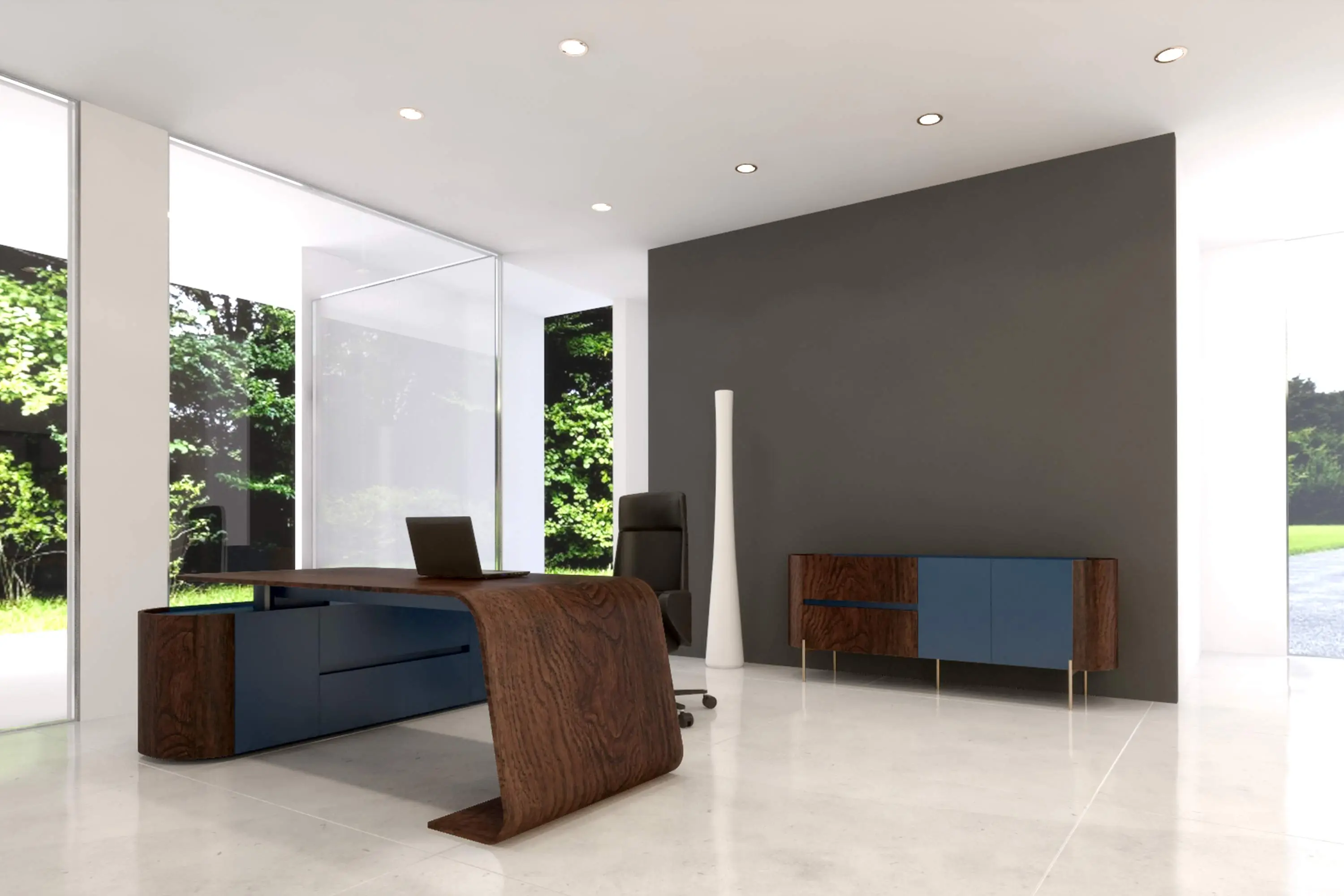 Menexes - Wind Exclusive Office Desk with sideboard