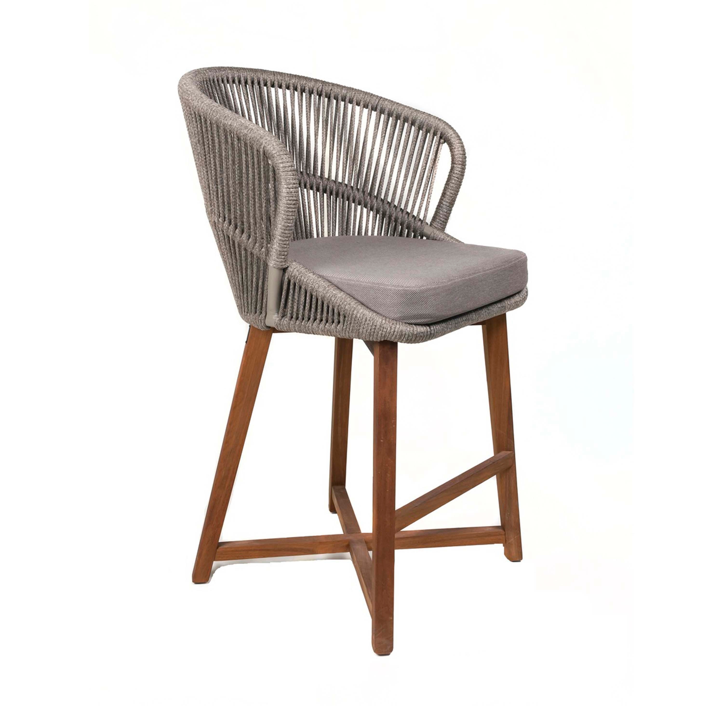 Display product Nabi High Back Iroko - Stool from manufacturer Domolux