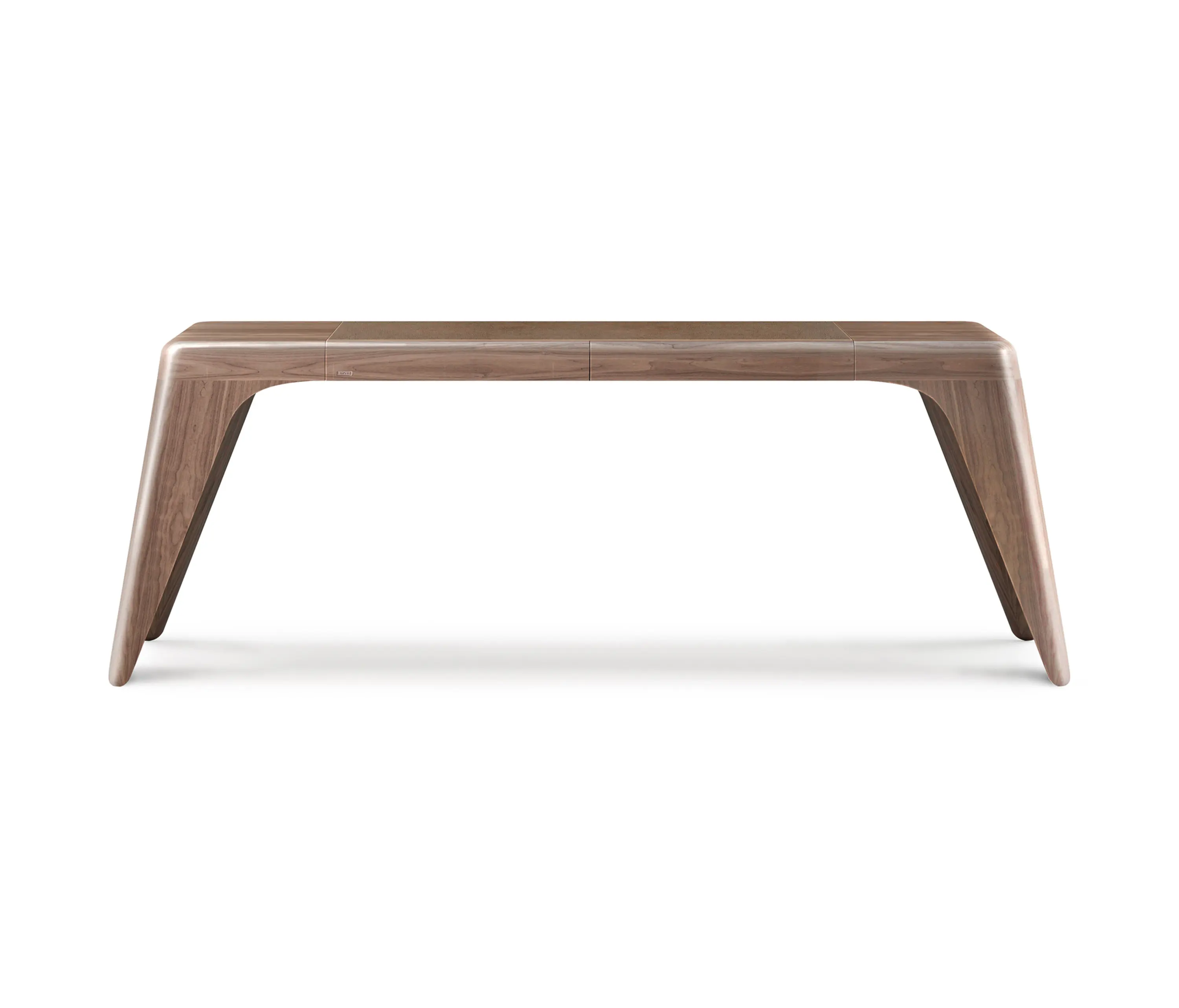 Mozea - BOOMERANG | Rectangular solid wood writing desk with drawer