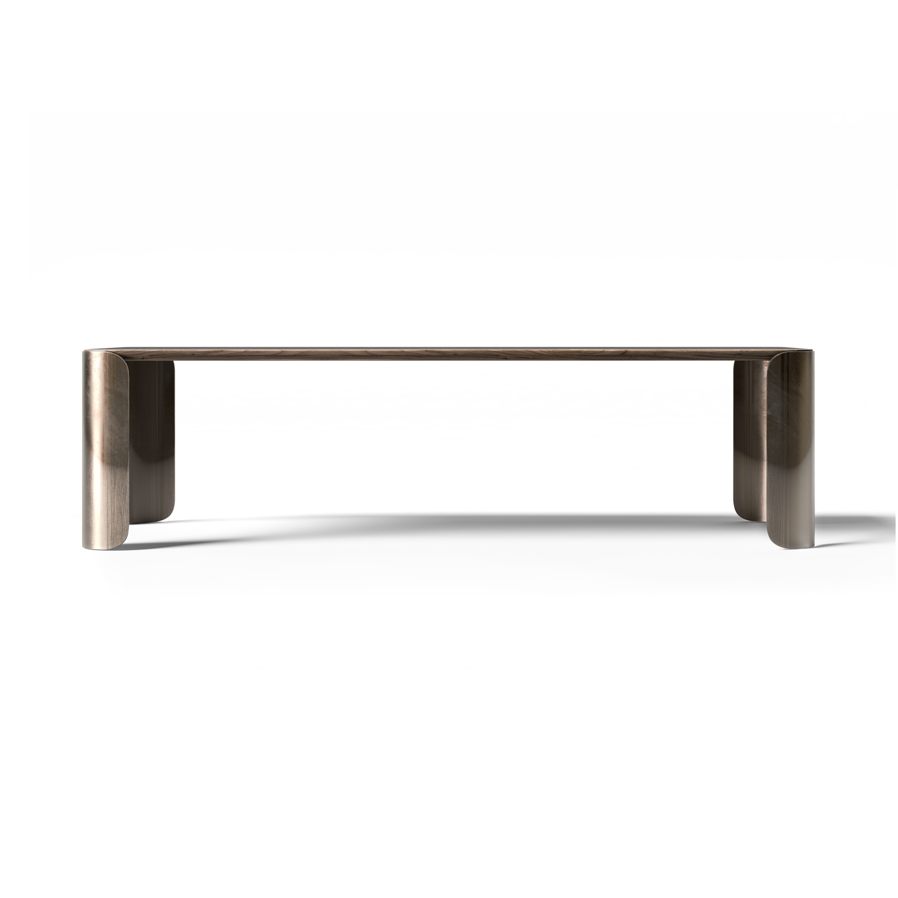 Afficher le produit CLYPEUS | Rectangular steel and wood dining table du fabricant Mozea