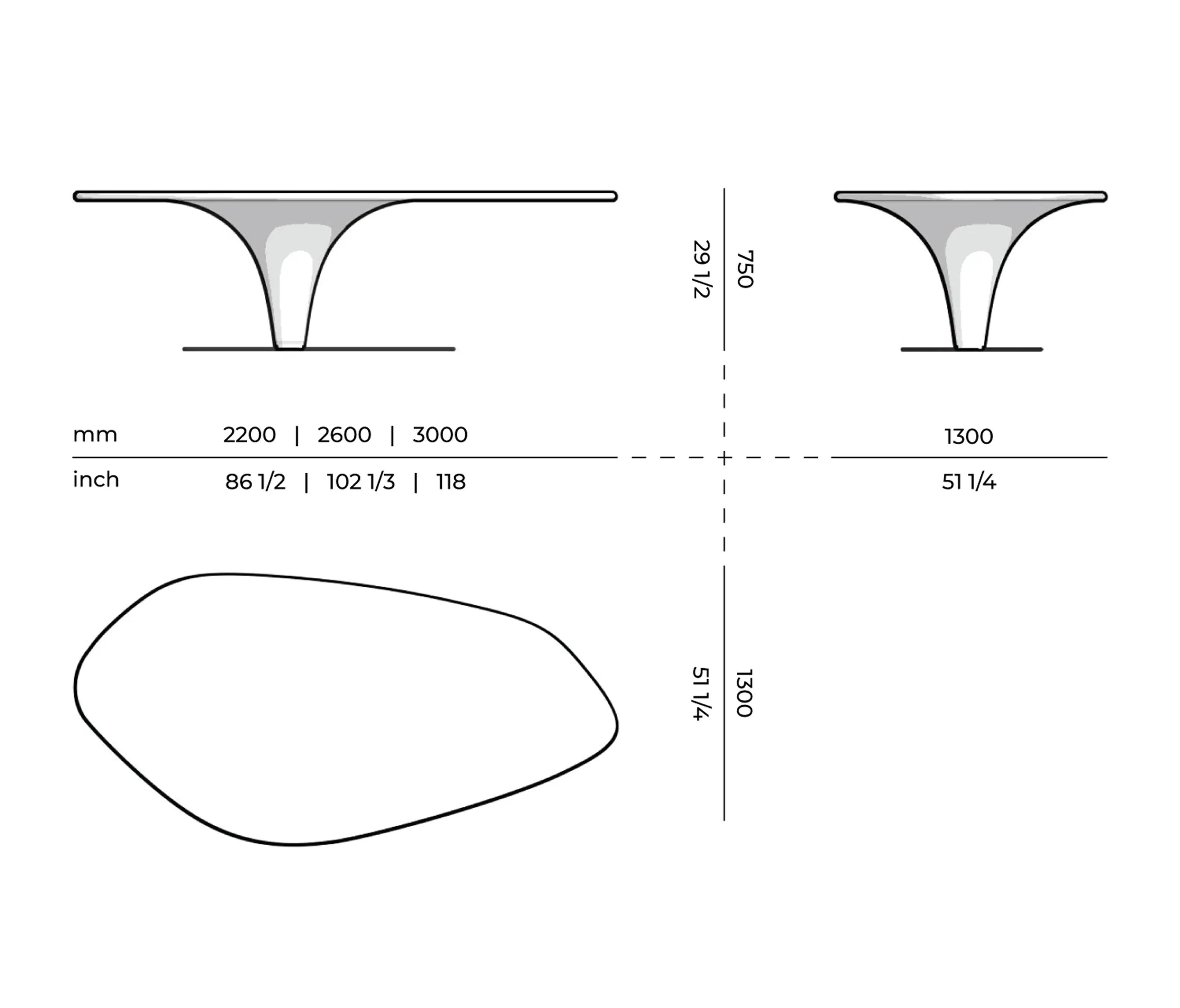 Mozea - FLOW | Oval solid wood dining table